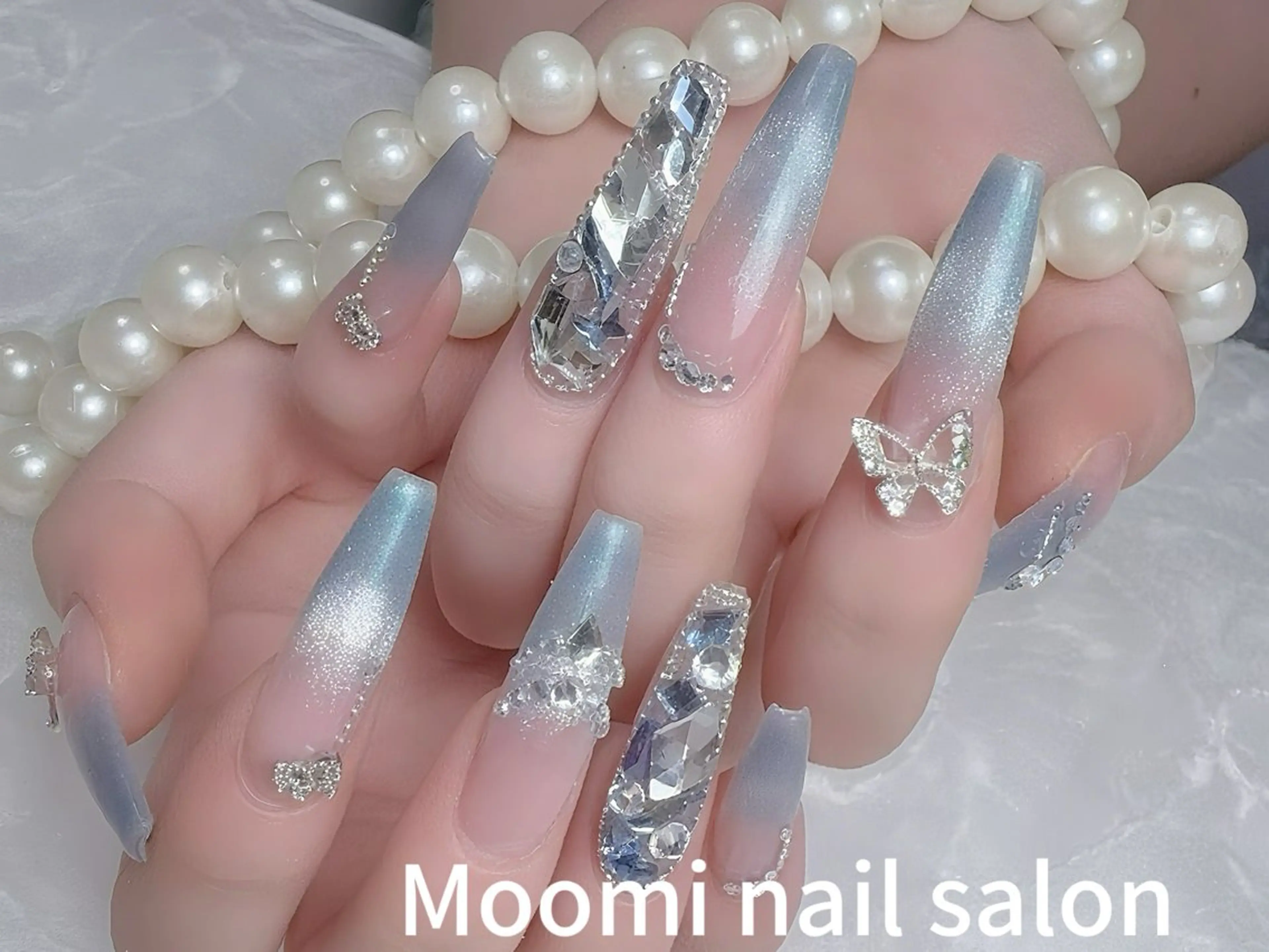 ロング ハンドネイル Moomi あずりのネイルデザイン