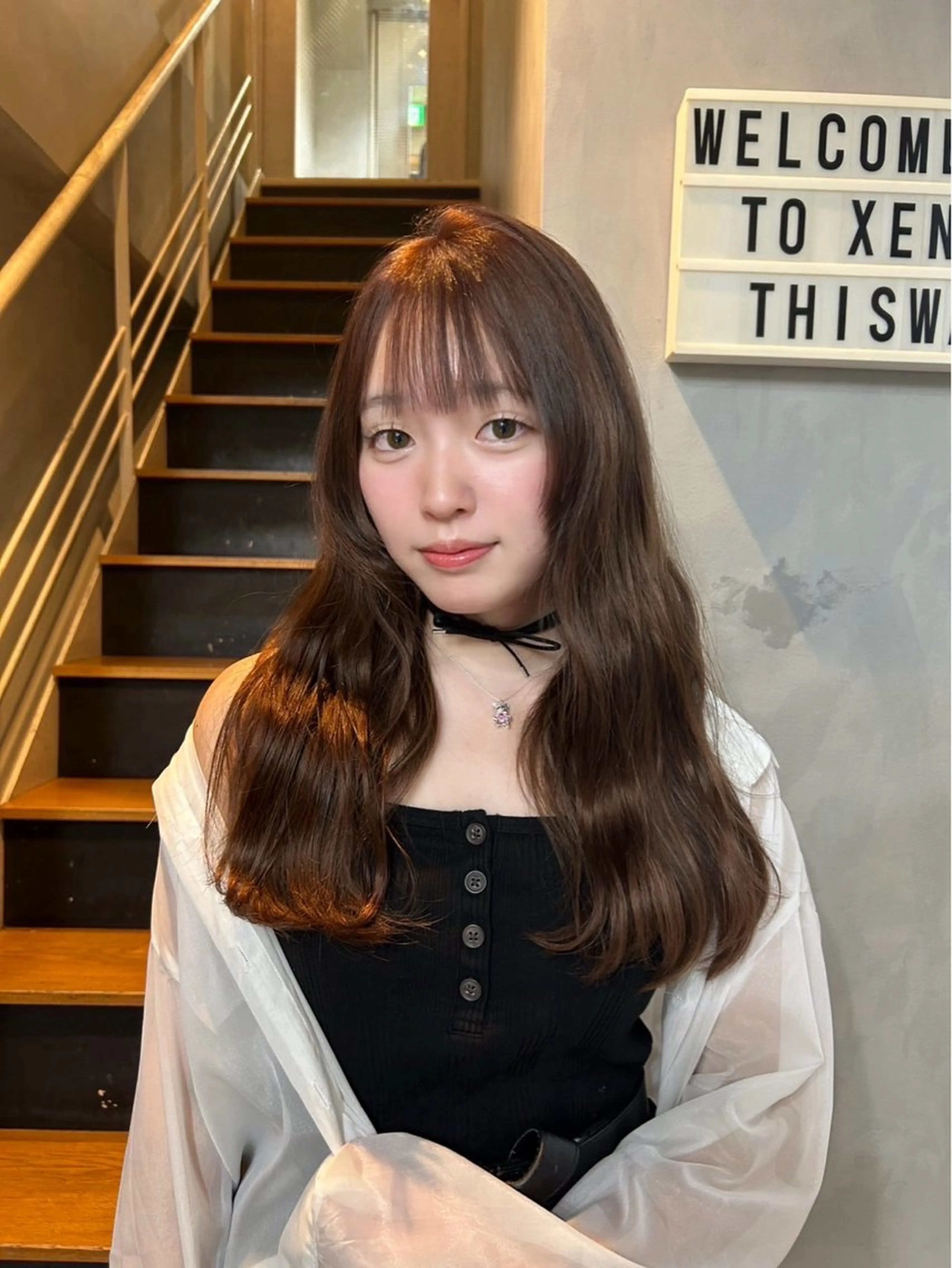 セミロング カラー ブリーチ ブラウンカラー ブリーチなしカラー ヘアカラー 🦋SATO🦋 / 似合わせカラー⟡.*のヘアスタイル