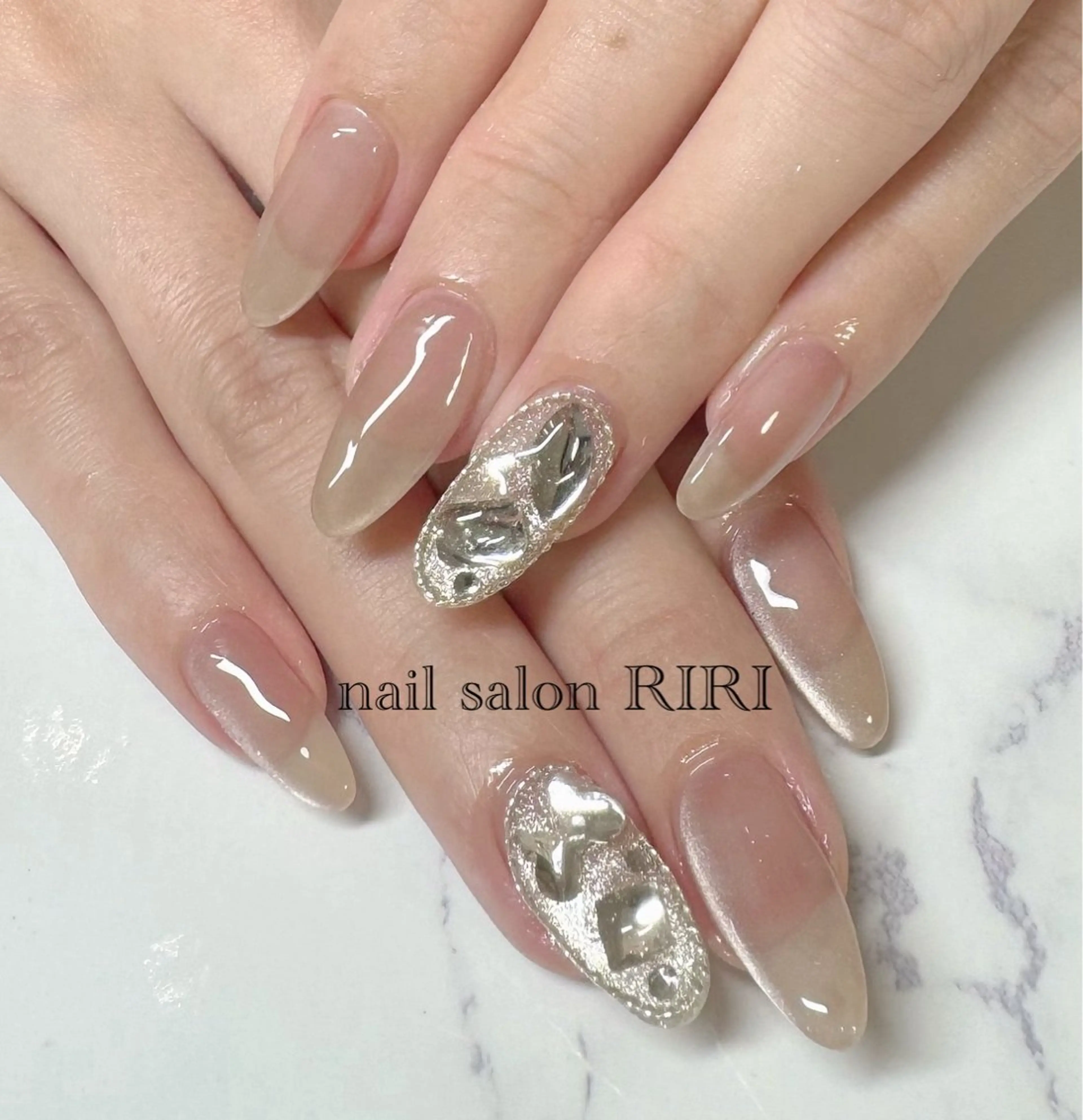 ネイル マグネットネイル ストーンネイル private  nail  salon RIRI所属・RIRI リリのネイルデザイン