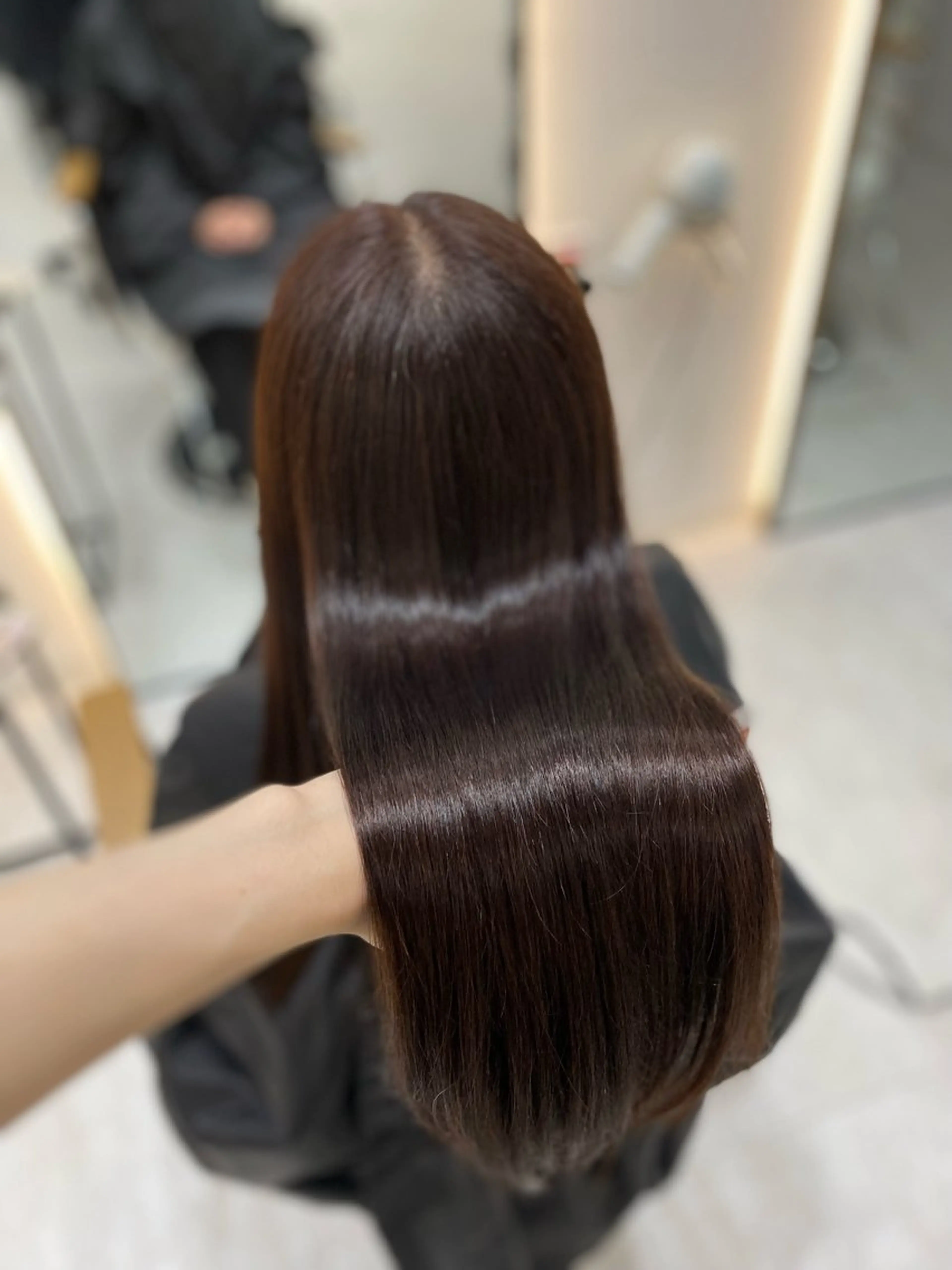 ロング カラー ピンクカラー 艶髪・透明感カラー・ 韓国ヘア・Yuriのヘアスタイル
