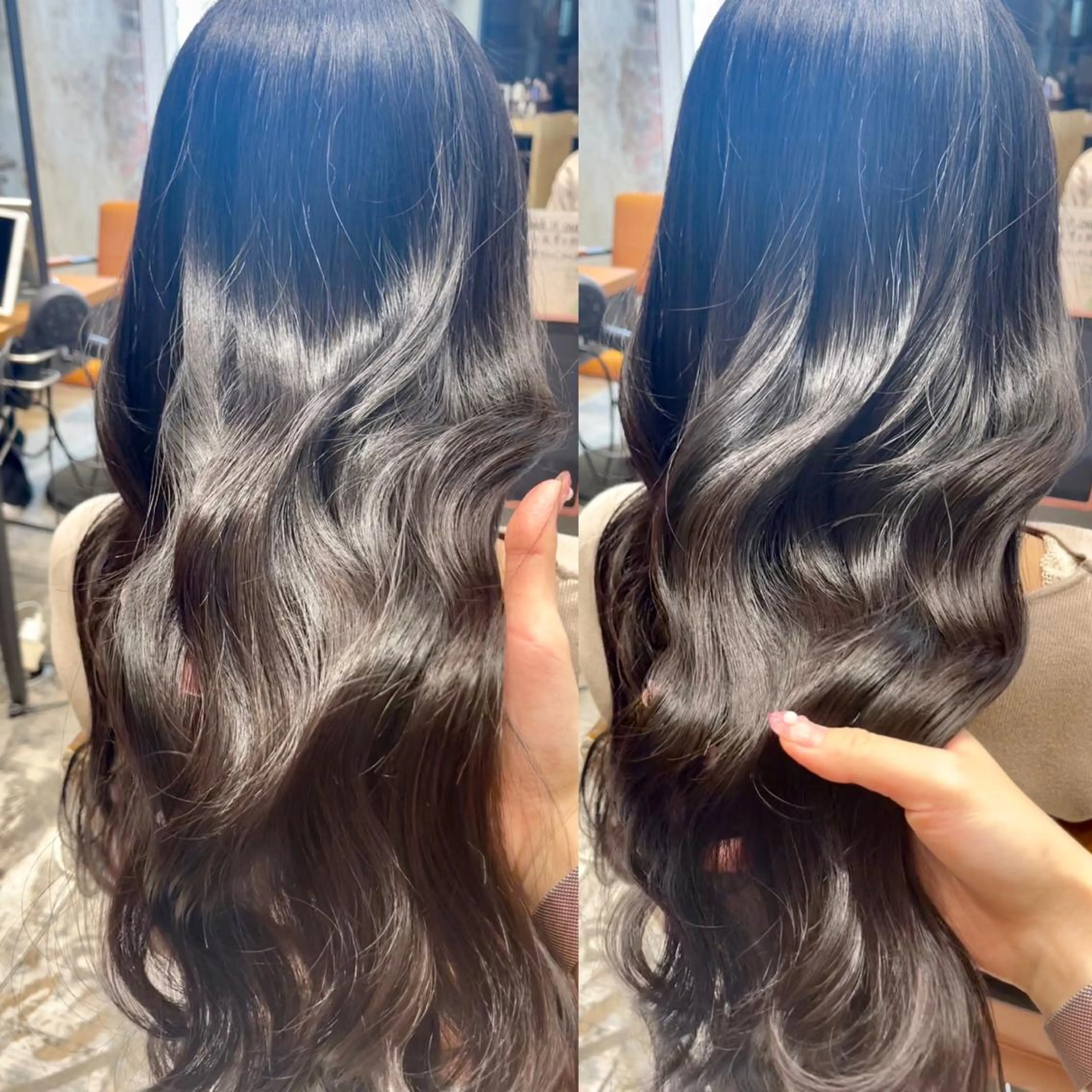 ロング カラー SAYAKA🩶 レイヤー韓国ヘア新宿のヘアスタイル