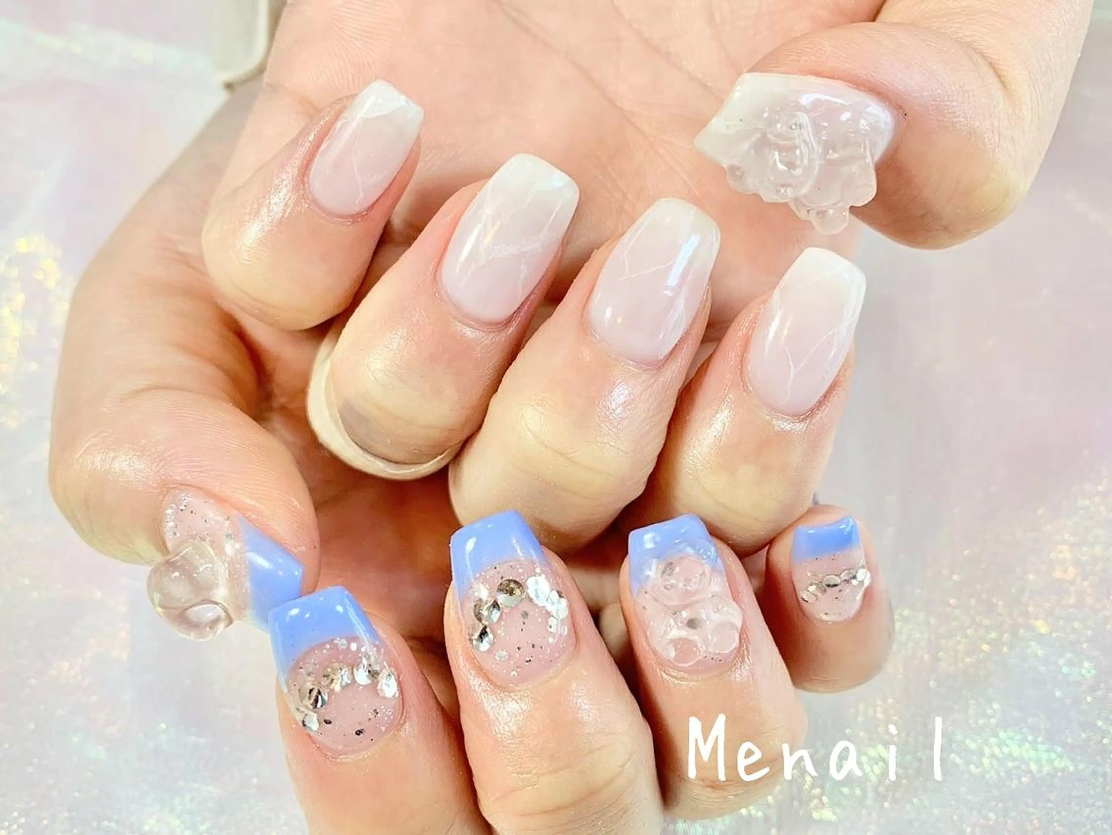 ネイル アートネイル ハンドネイル 🤍POP可愛い🧸 Menailのネイルデザイン