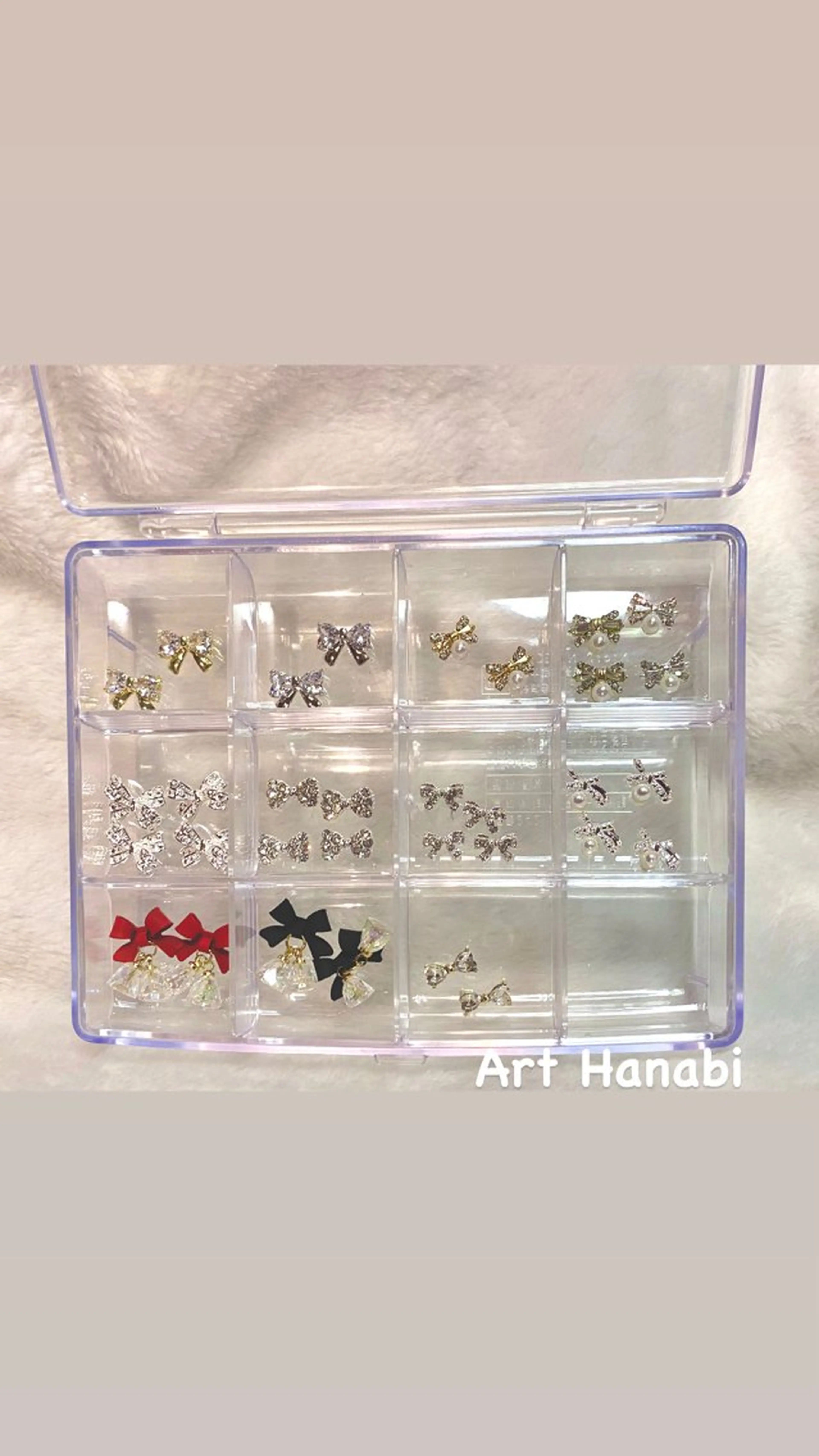 ネイル リボン ストーンネイル Art Hanabi所属・Art Hanabi ミリのネイルデザイン