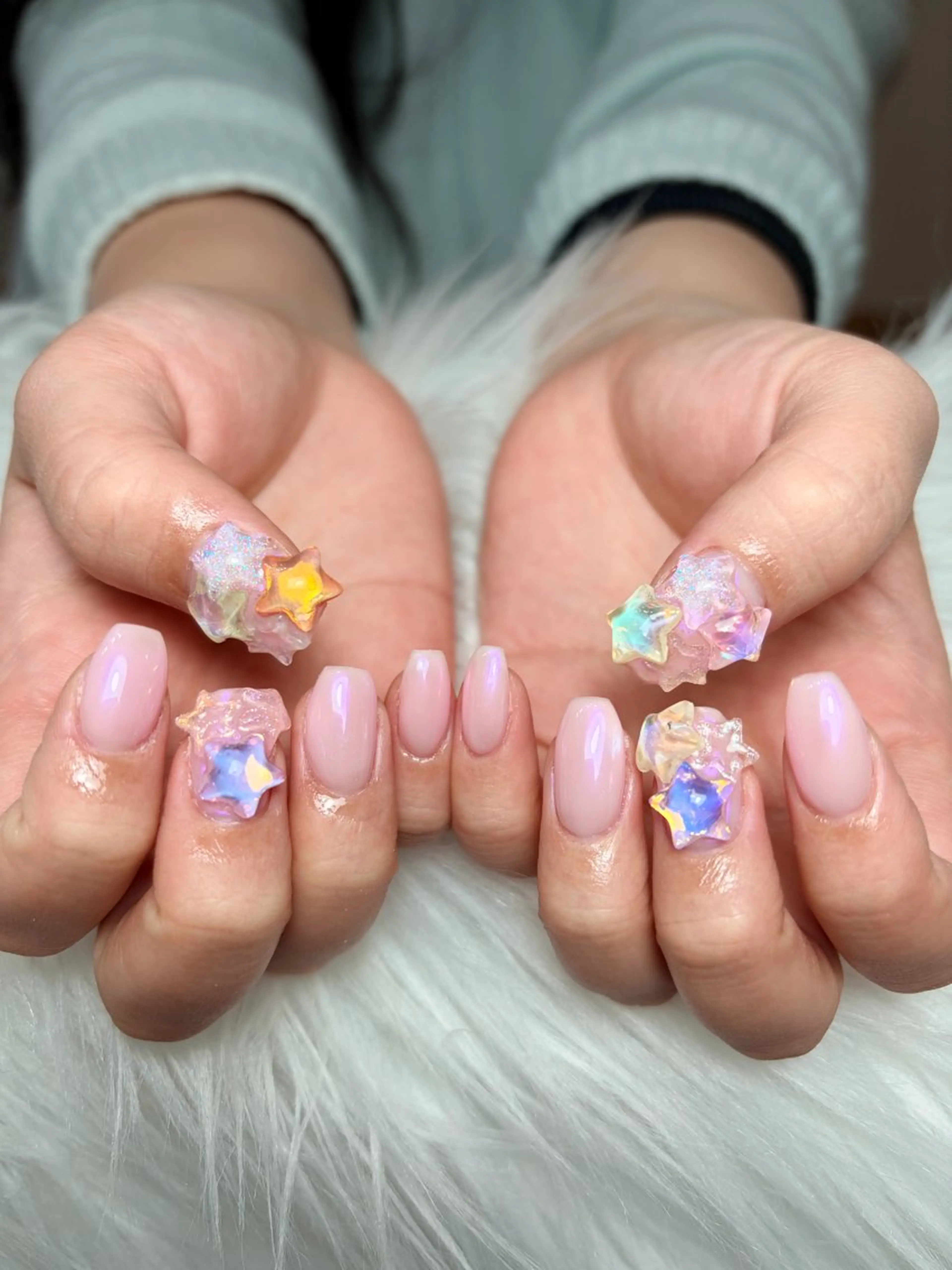 ネイル アートネイル 長さ出し ジェルネイル マグネットネイル ニュアンスネイル ハンドネイル Cloudy Chan Nailのネイルデザイン
