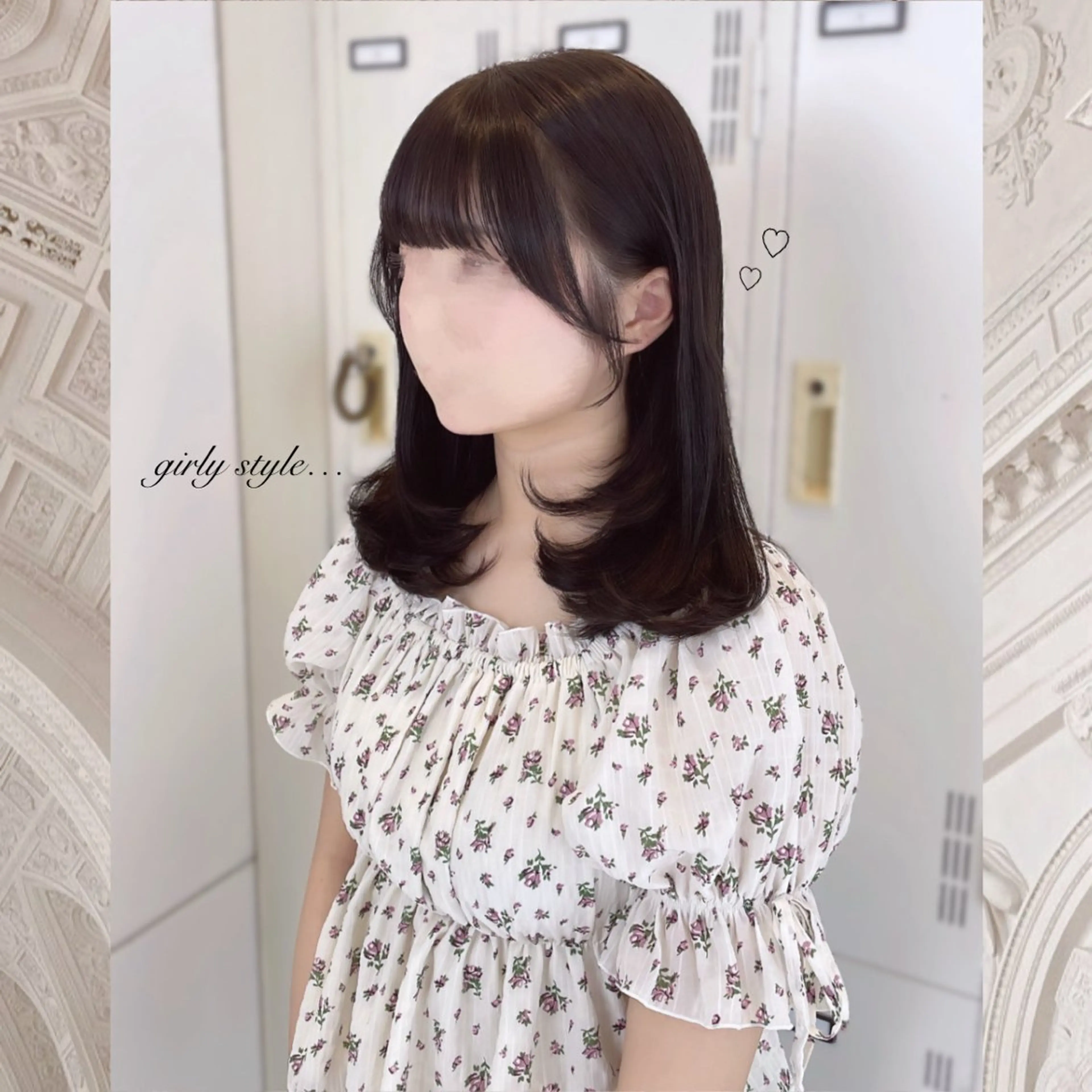 セミロング カラー 顔周りカット レイヤーカット カット ヘアカラー 𝑎𝑦𝑎𝑘𝑎 🕯のヘアスタイル