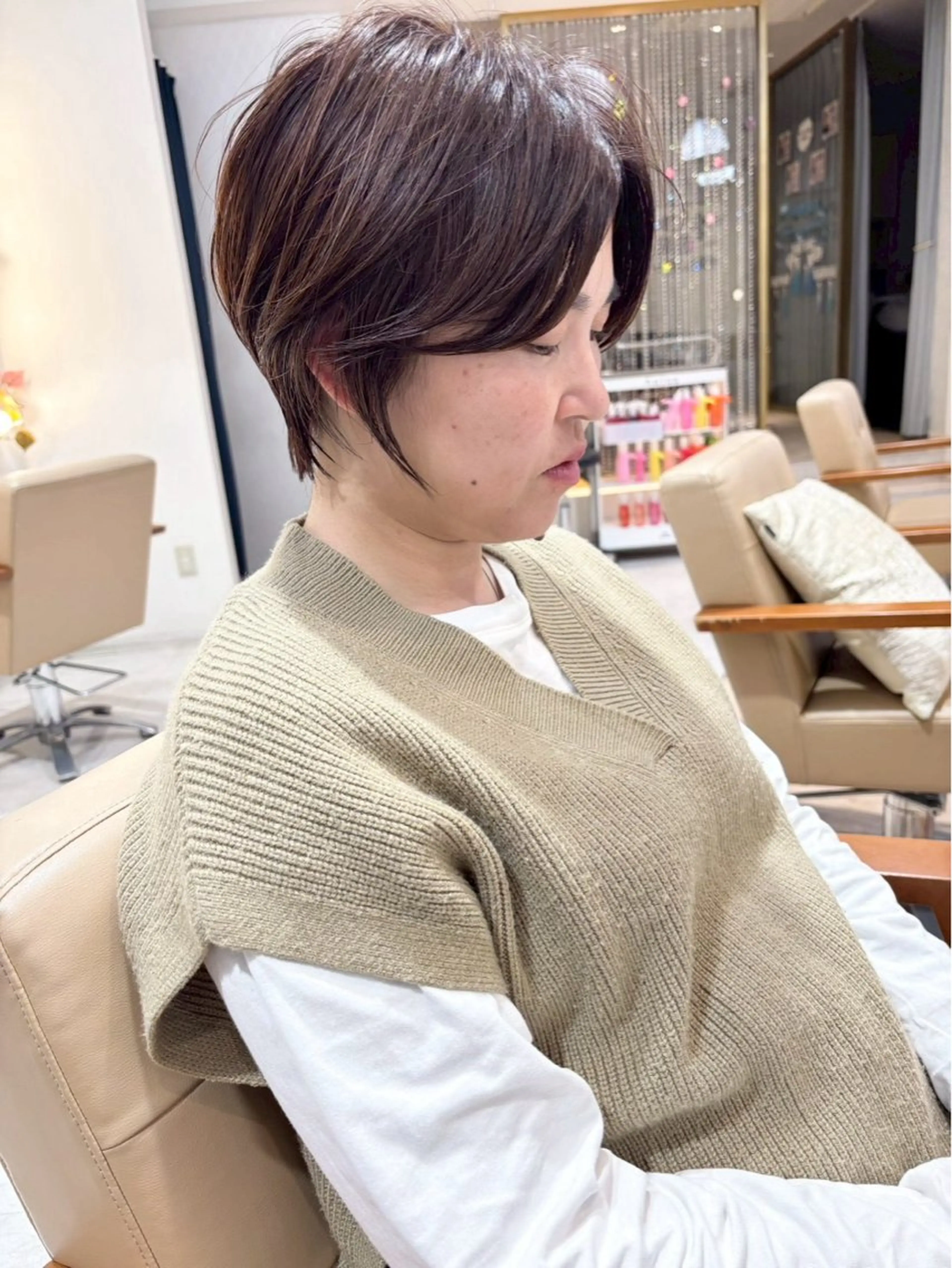 ショート くびれヘア ショートヘア ヘアーメイクウィル野田阪神店所属・Yuu/レイヤー/ ハイライト/髪質改善のヘアスタイル