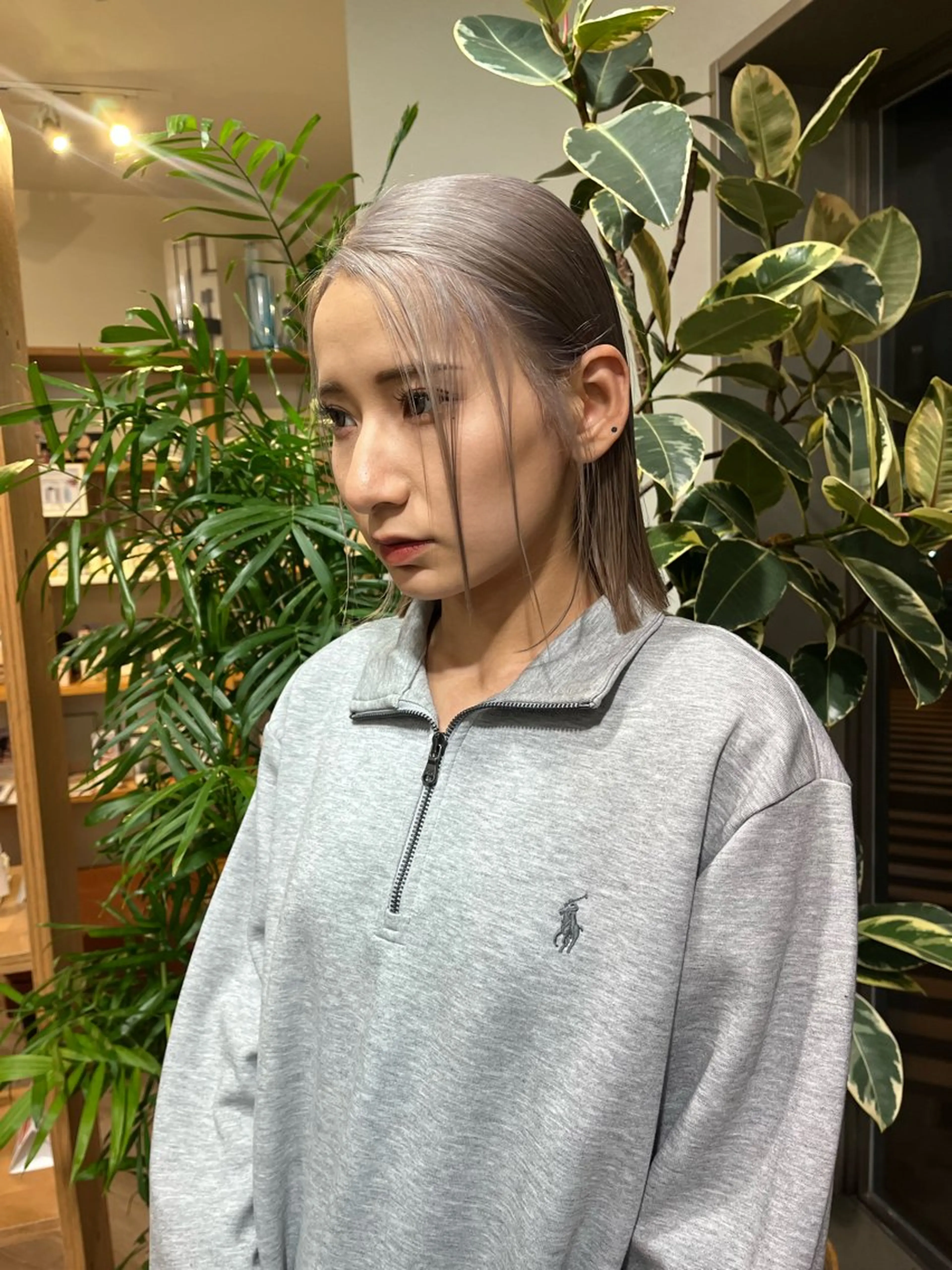 ミディアム カラー ブリーチ ケアブリーチ ケアカラー トリートメント ヘアカラー 濱川 良栄のヘアスタイル