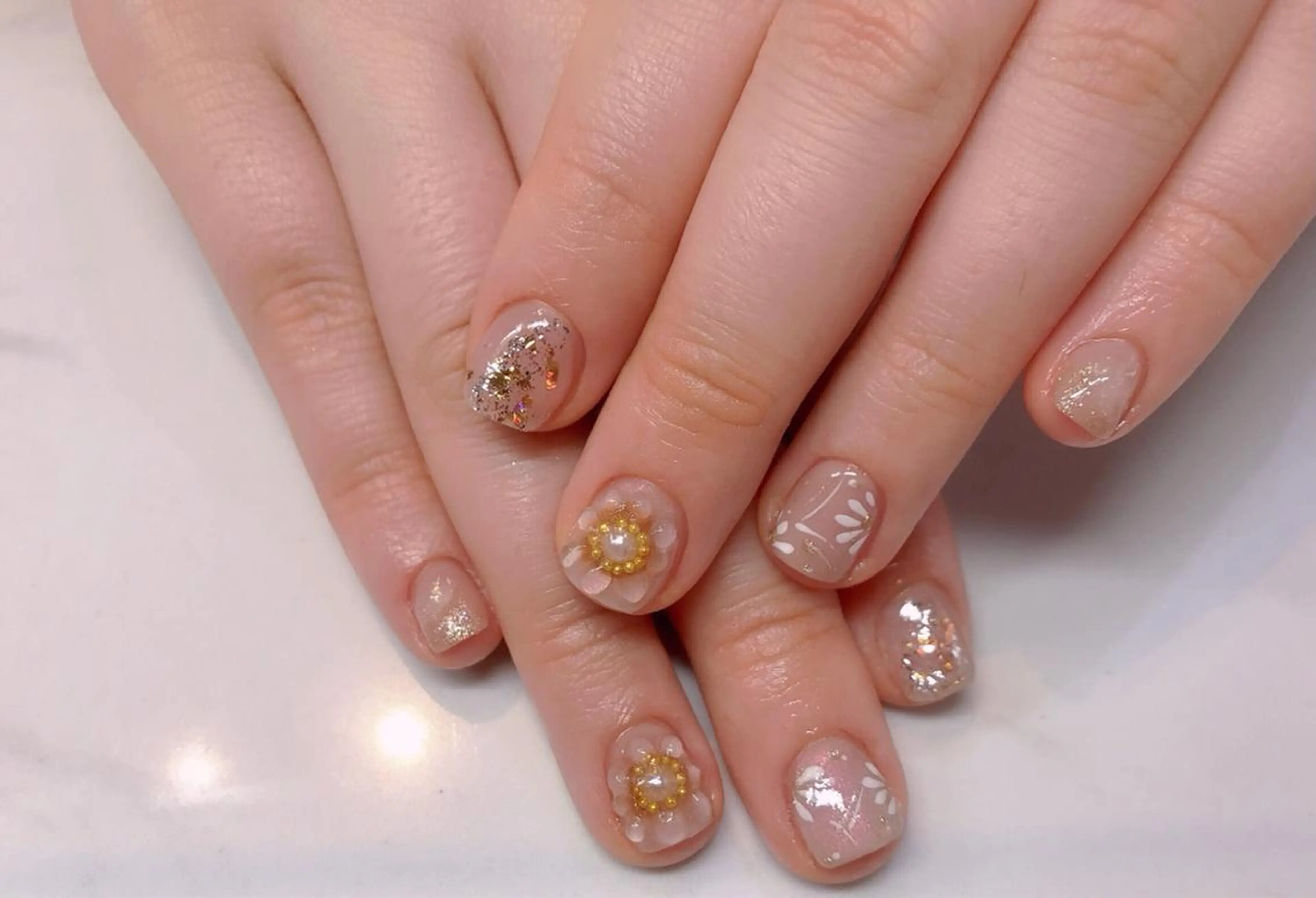 ネイル 持ち込み 春ネイル Moana Nail 長さだし専門店のネイルデザイン