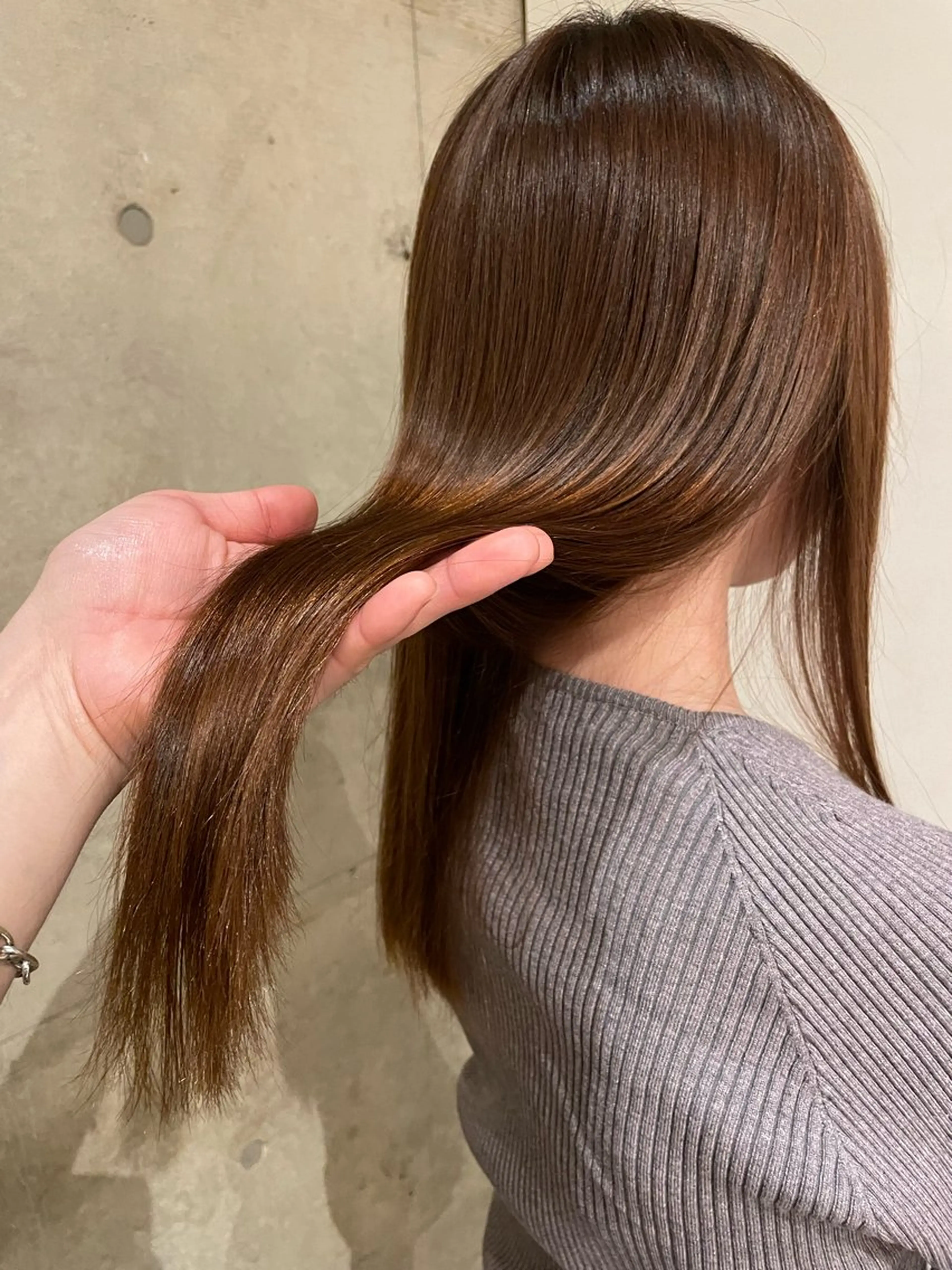 セミロング 髪質改善 酸性ストレート Luxe表参道 髪質改善　奈良のヘアスタイル