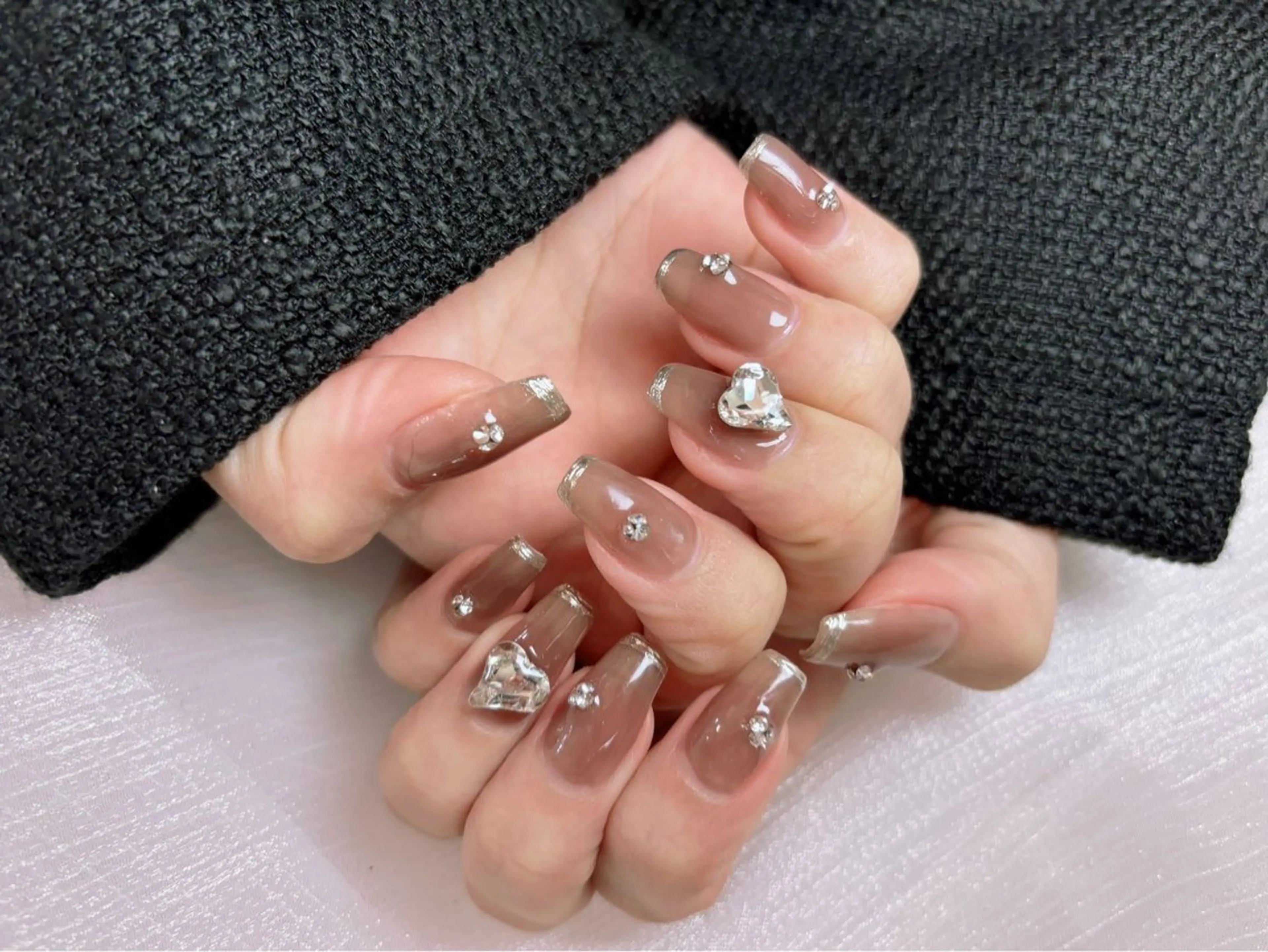 ネイル アートネイル フットネイル ジェルネイル ハート マグネットネイル Babarla Nailのネイルデザイン