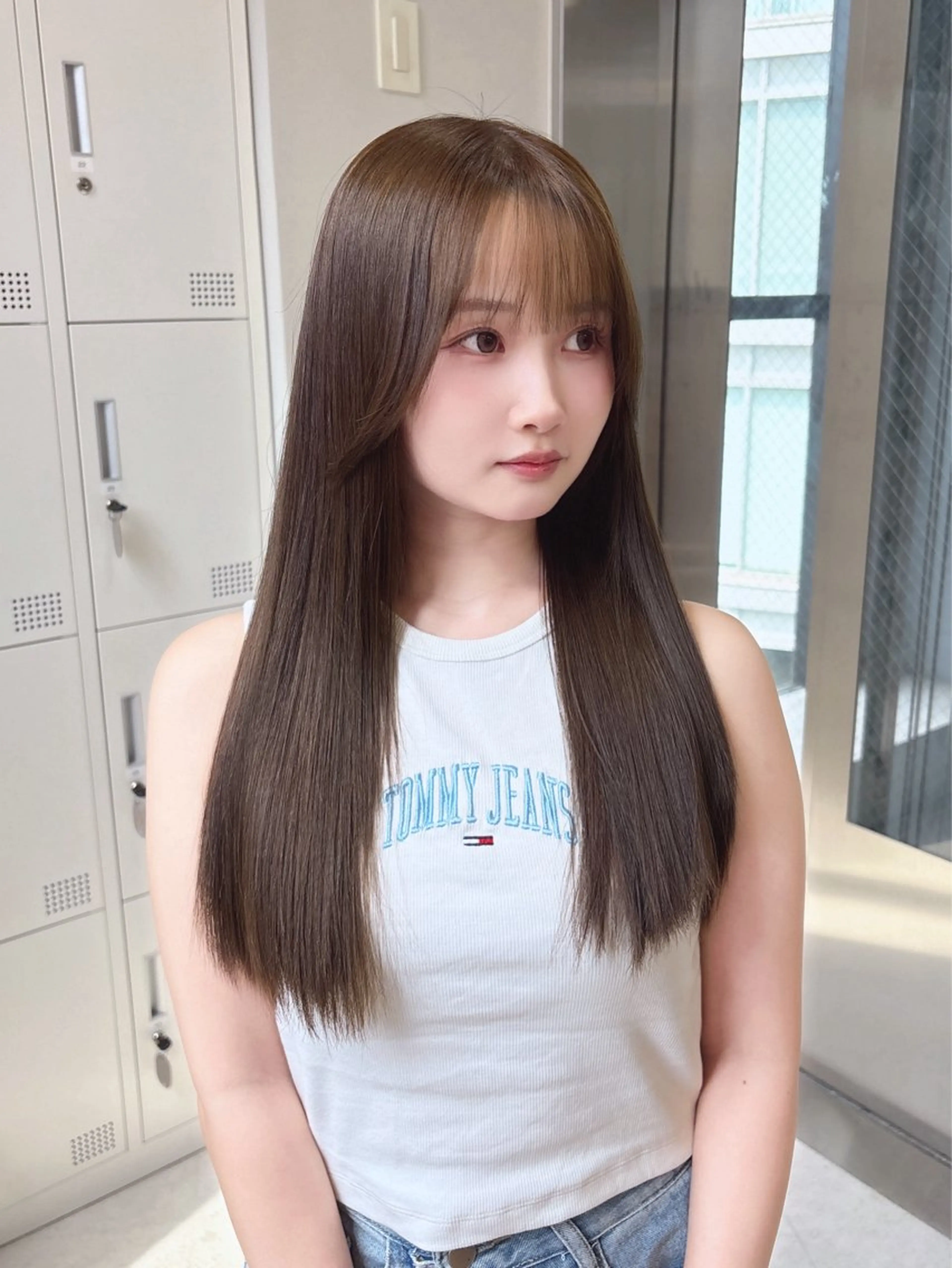ロング カラー ベージュカラー 髪質改善 縮毛矯正 トリートメント カット ヘアカラー Beleza Era所属・韓国レイヤー/ 縮毛矯正🎀minaのヘアスタイル