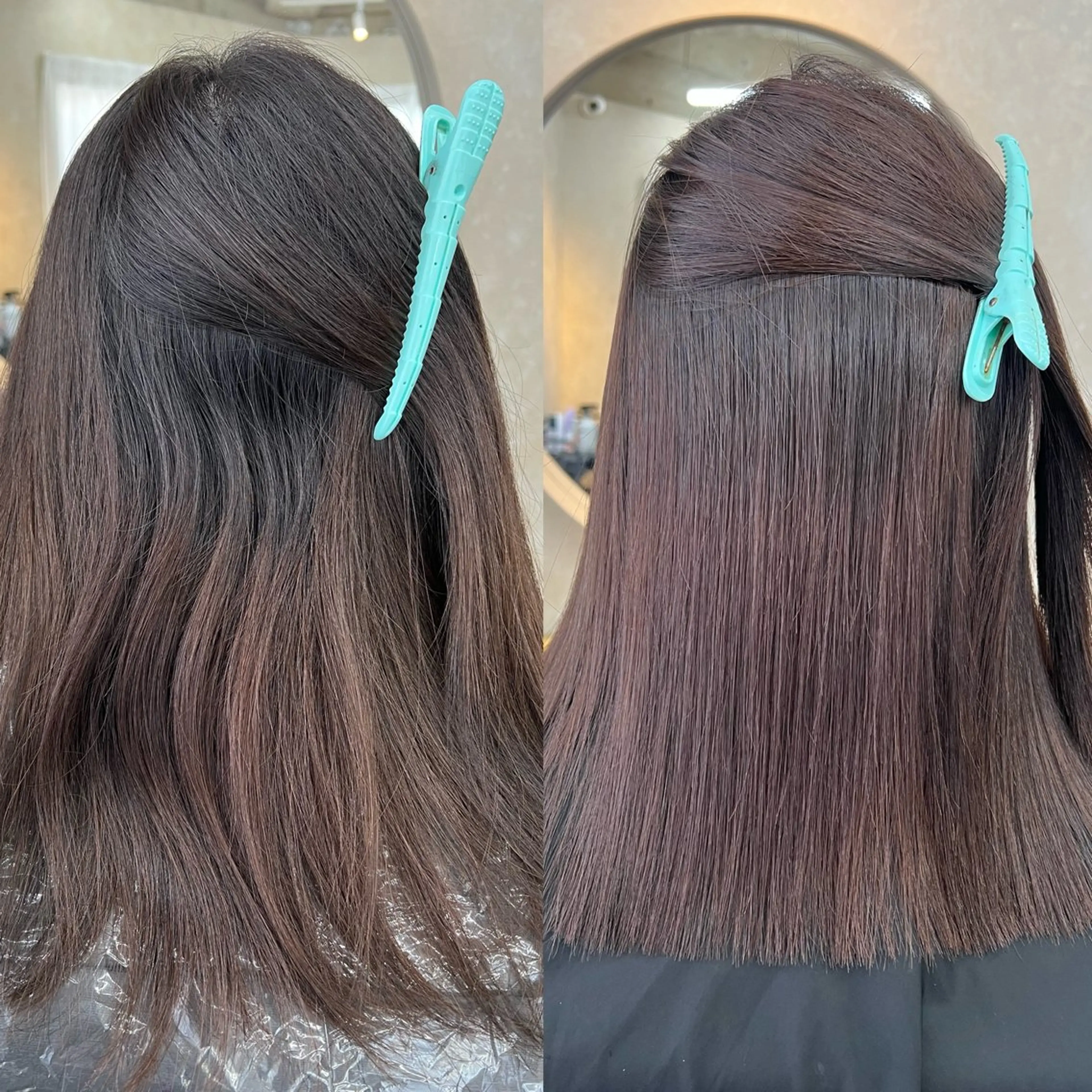 ロング カット 縮毛矯正 トリートメント 小谷 梨奈のヘアスタイル