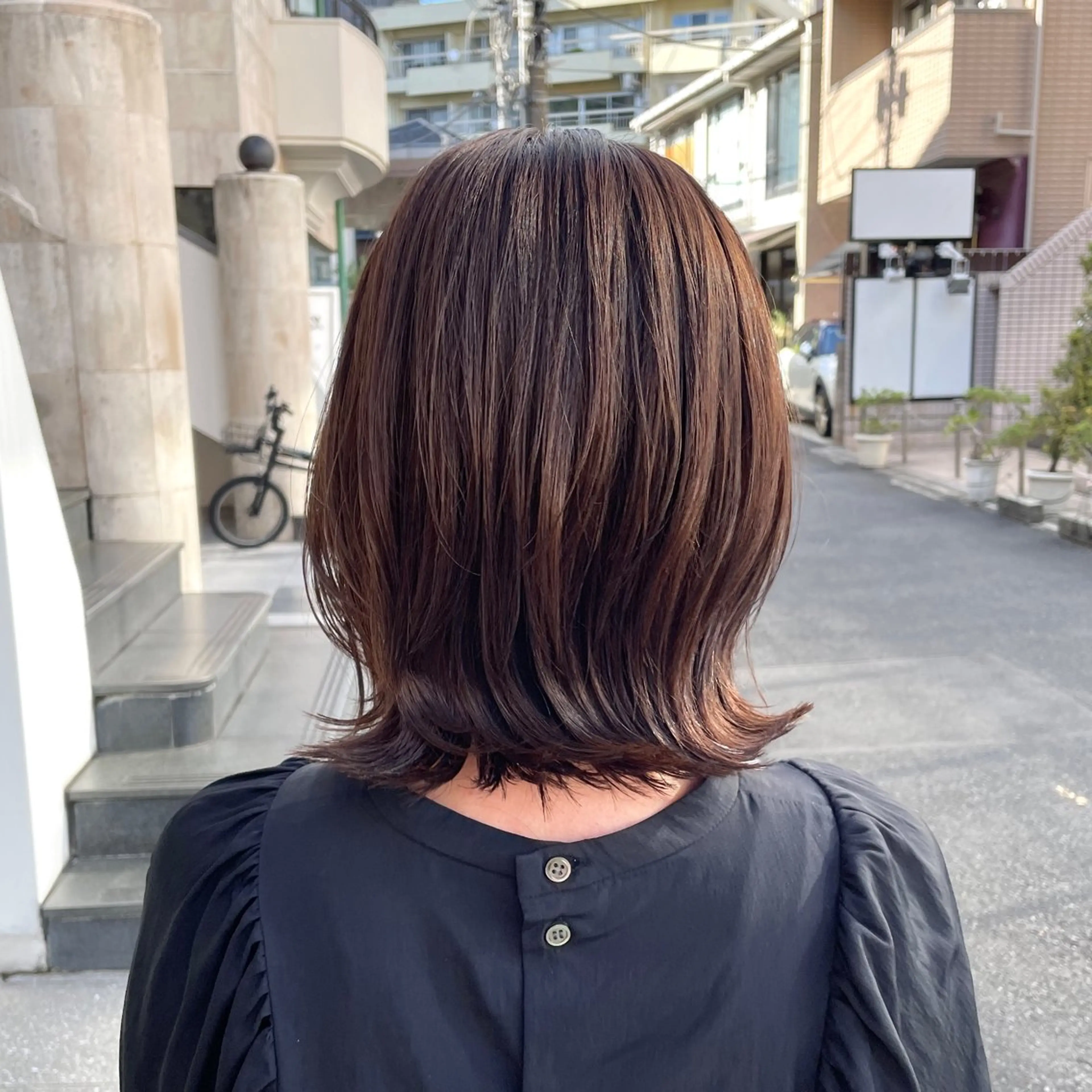 ミディアム カラー 透明感カラー グレージュ ハイライトカラー ハイライト カット ヘアカラー DX SHARE SALON所属・matka白髪ぼかし 大人ヘア/KEIKOのヘアスタイル