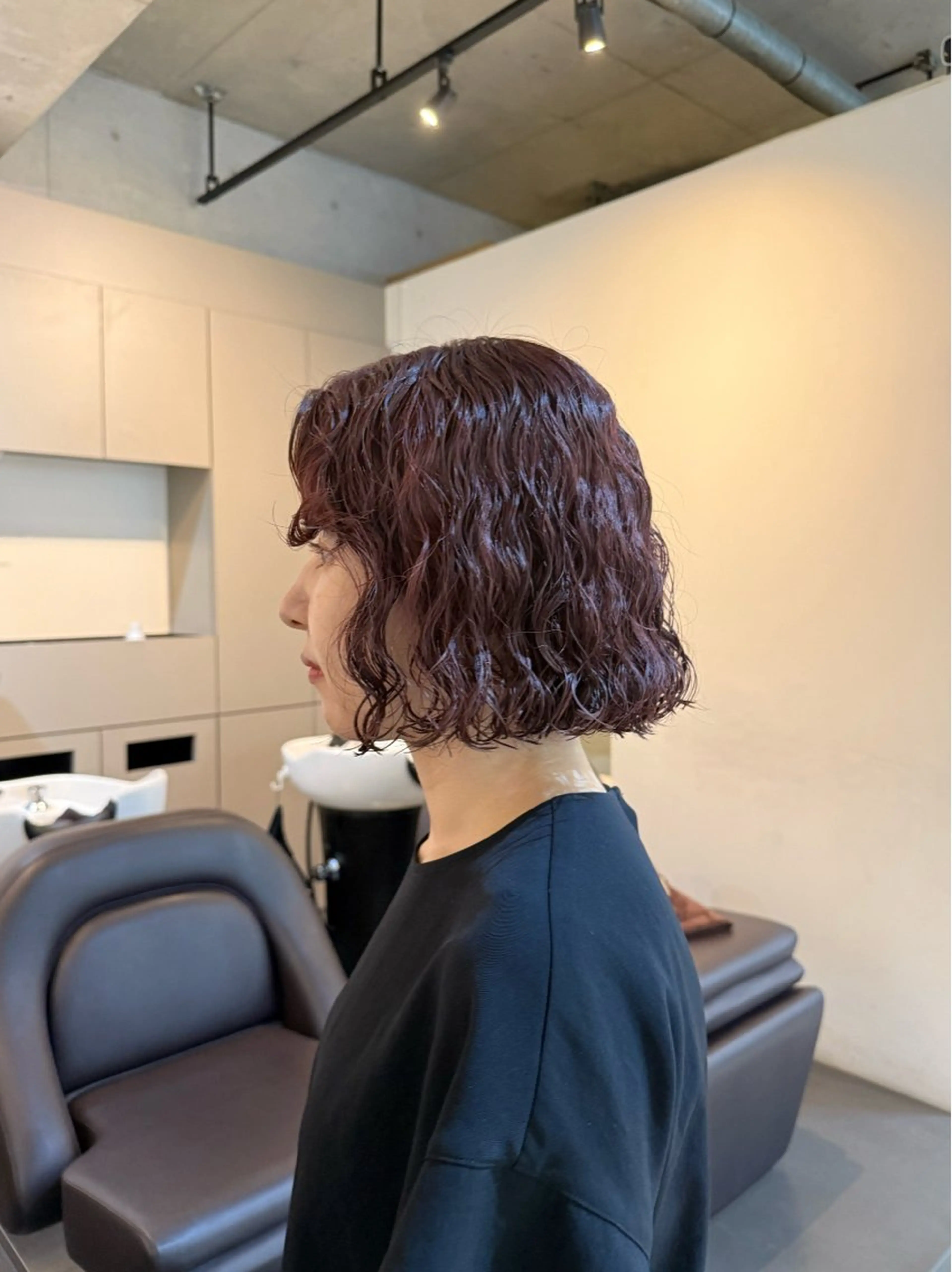 ミディアム カット ヘアカラー パーマ トリートメント デジタルパーマ /神野楓のヘアスタイル