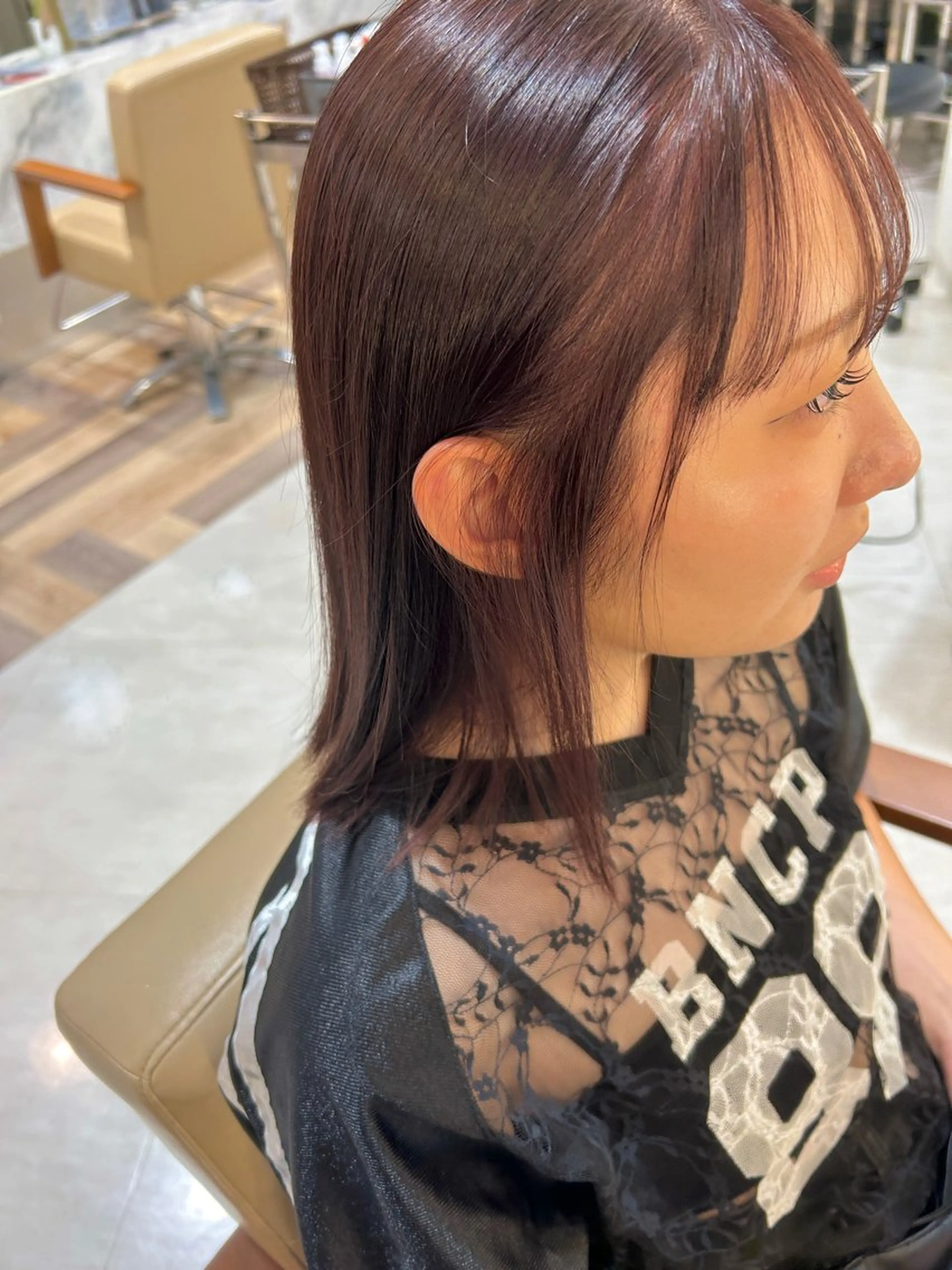 ショート カラー ブリーチ ダブルカラー レッドカラー 髪質改善 縮毛矯正 Yuu/髪質改善 デザインカラーのヘアスタイル