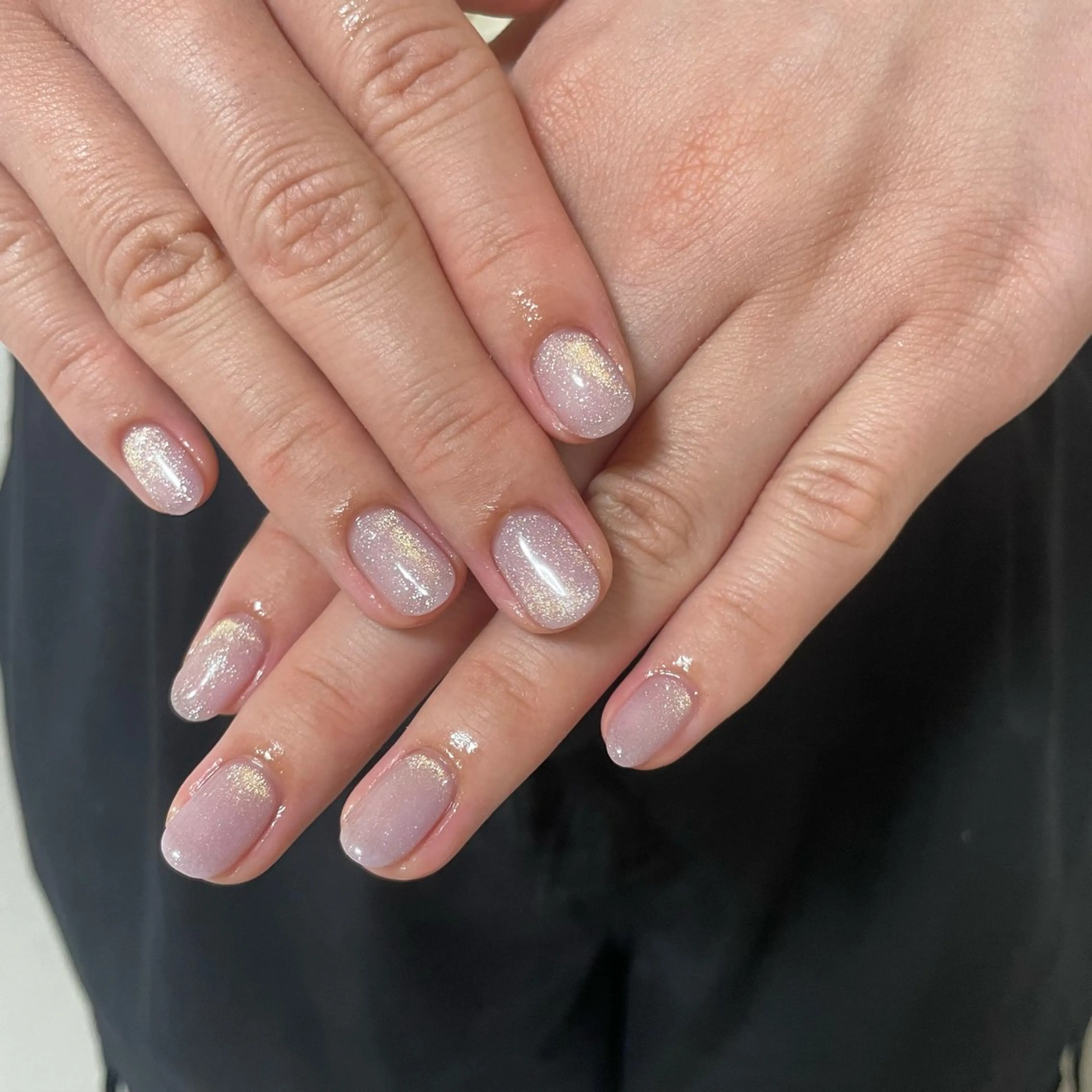 ネイル ゴールド ラメ(グリッター) マグネットネイル ピンク MiLK.   Nail&Eyelash所属・MiLK. wakaのマツエク・マツパデザイン