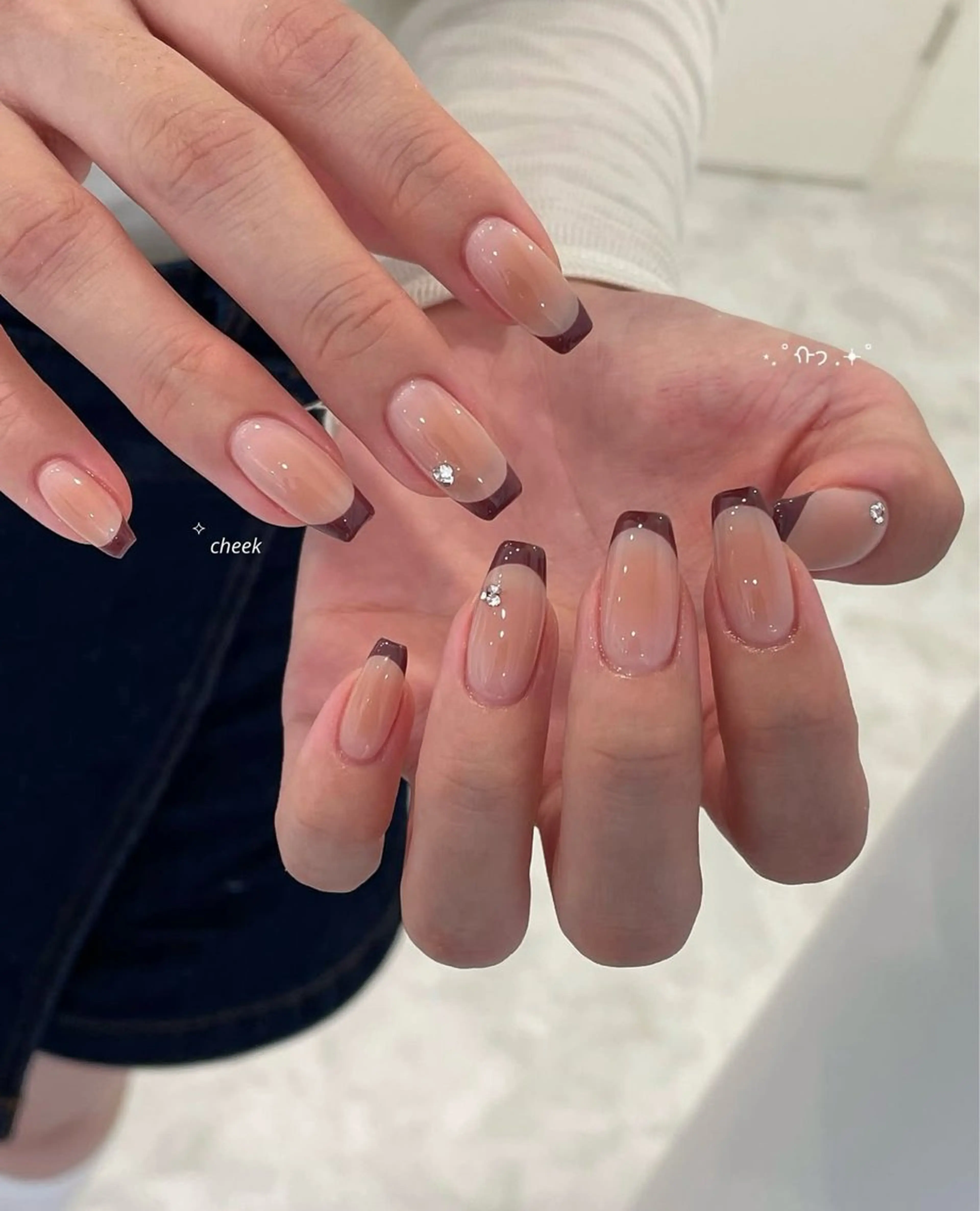 ネイル グラデーション マグネットネイル ミラーネイル ワンホンネイル ハンドネイル ハンドケア yurinail所属・yuri nail 高田馬場のネイルデザイン