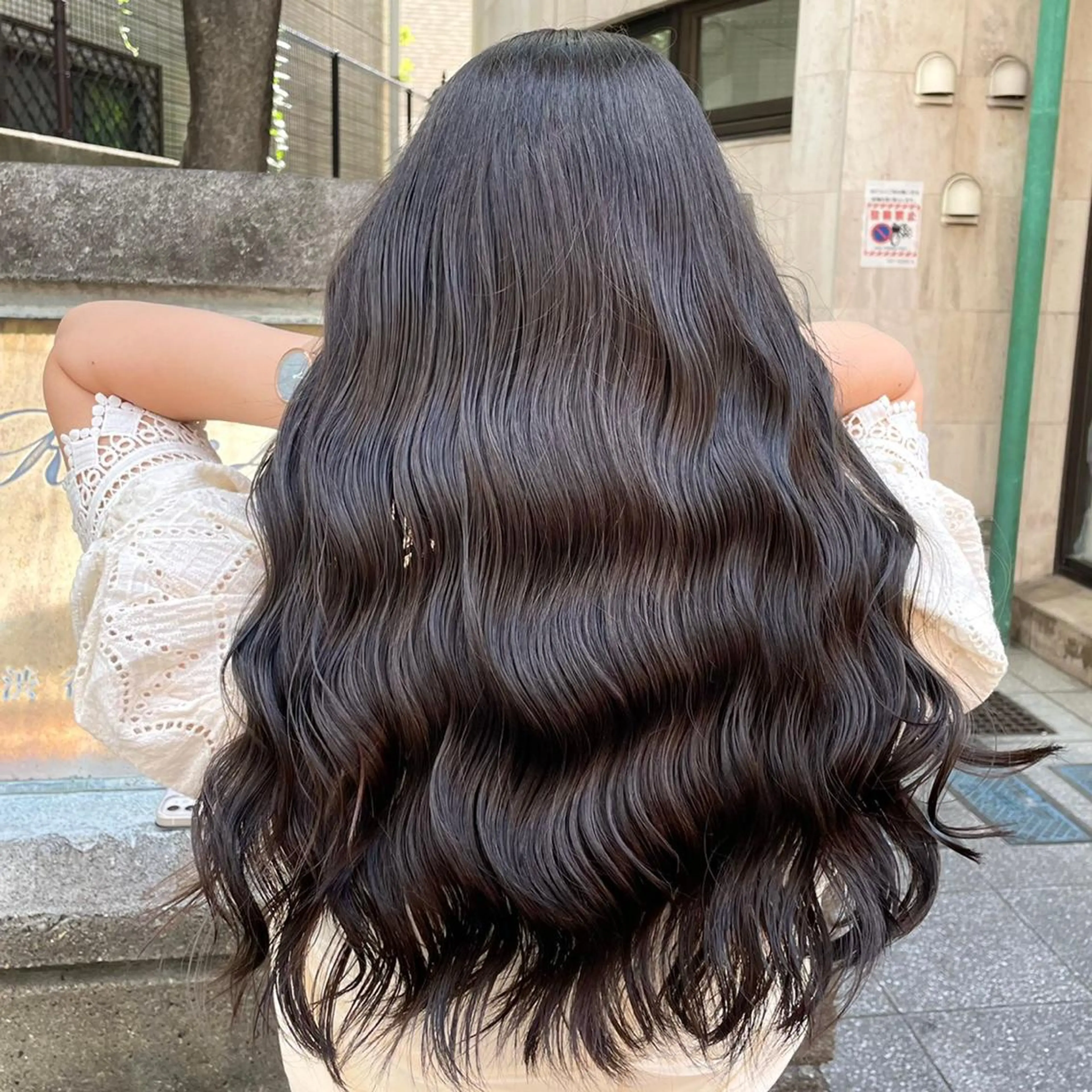 ロング カラー ブリーチ ハイライトカラー インナーカラー ブリーチなしカラー ハイライト カット ヘアカラー トリートメント ブリーチなし✨艶髪 カラー𓃲YAGIのヘアスタイル
