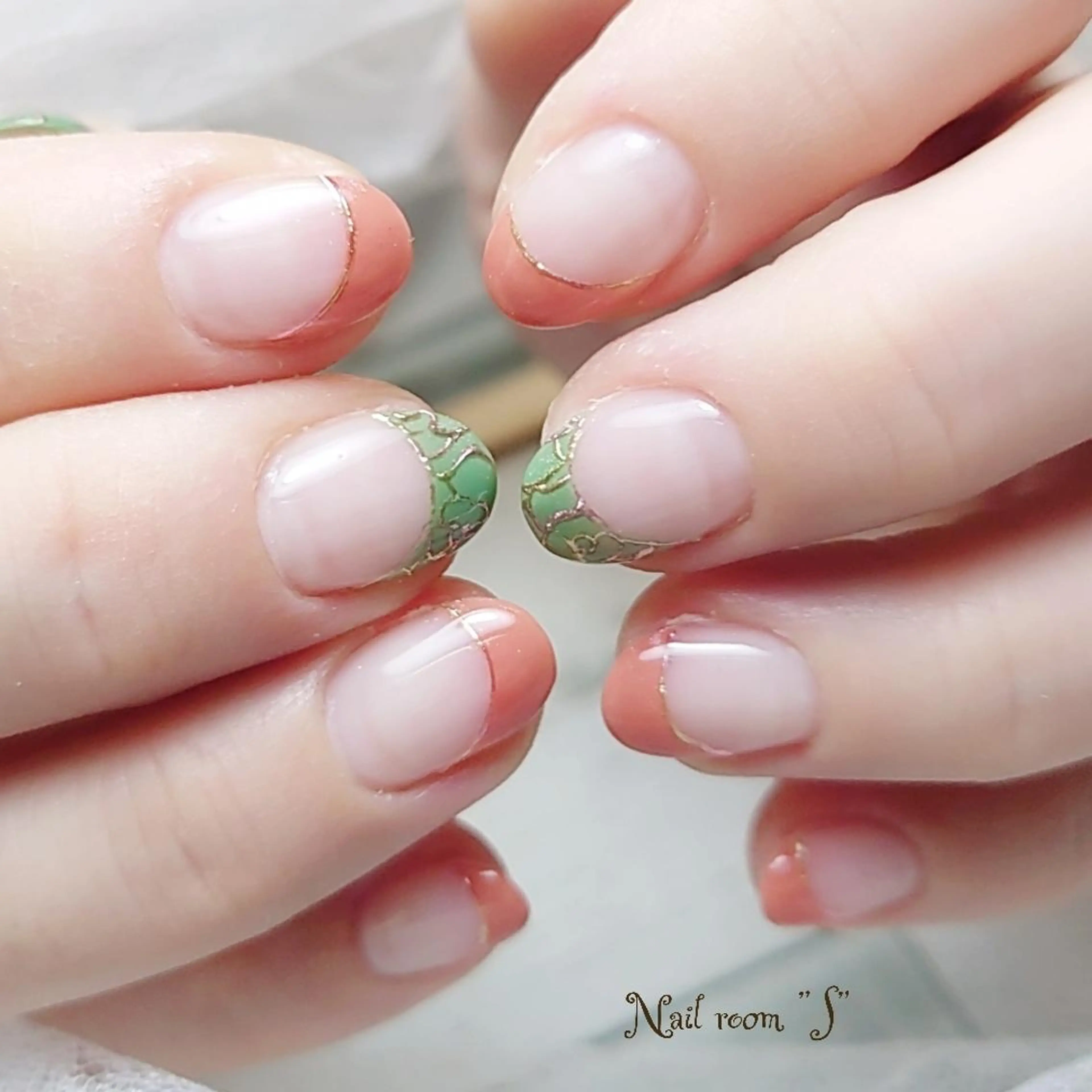 ネイル アートネイル フレンチネイル ミラーネイル Nail room  "S"  SAKAIのネイルデザイン