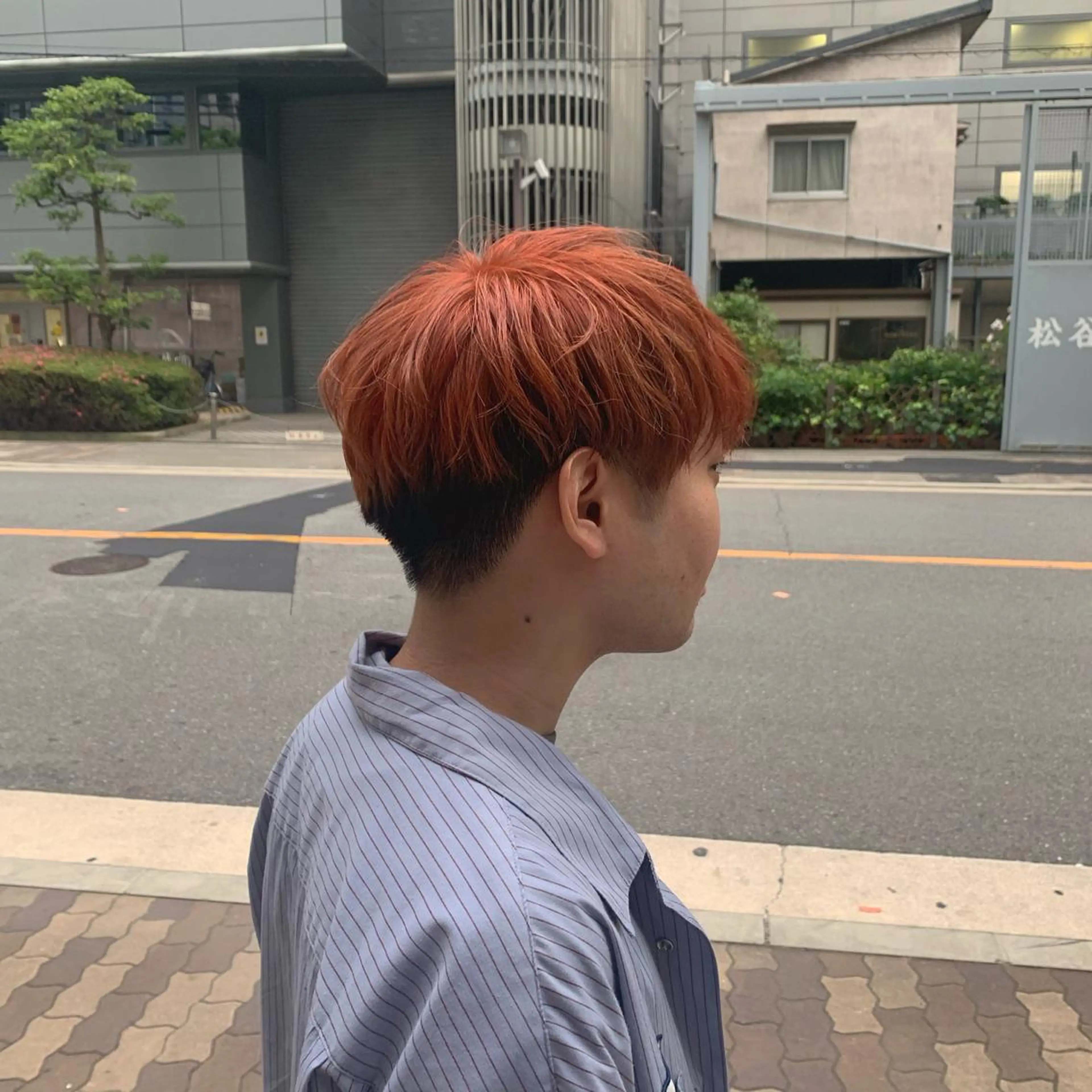 カラー メンズ メンズブリーチ ブリーチ オレンジ kimika🥑 メンズ/髪質改善のヘアスタイル