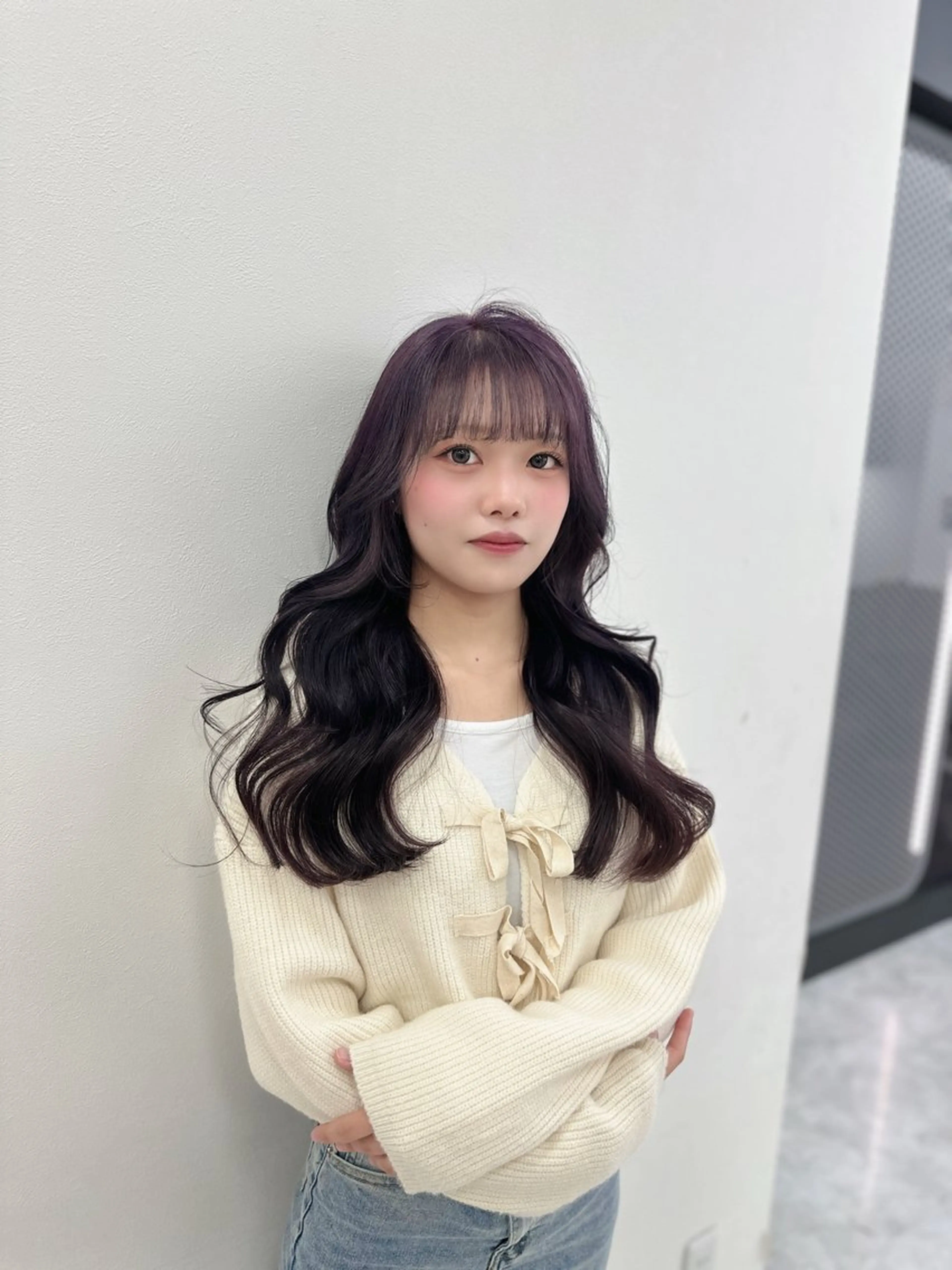 ロング カラー パーマ ヘアアレンジ メンズ キッズ ♥️韓国ヘア レイヤー♥️ゆりのヘアスタイル