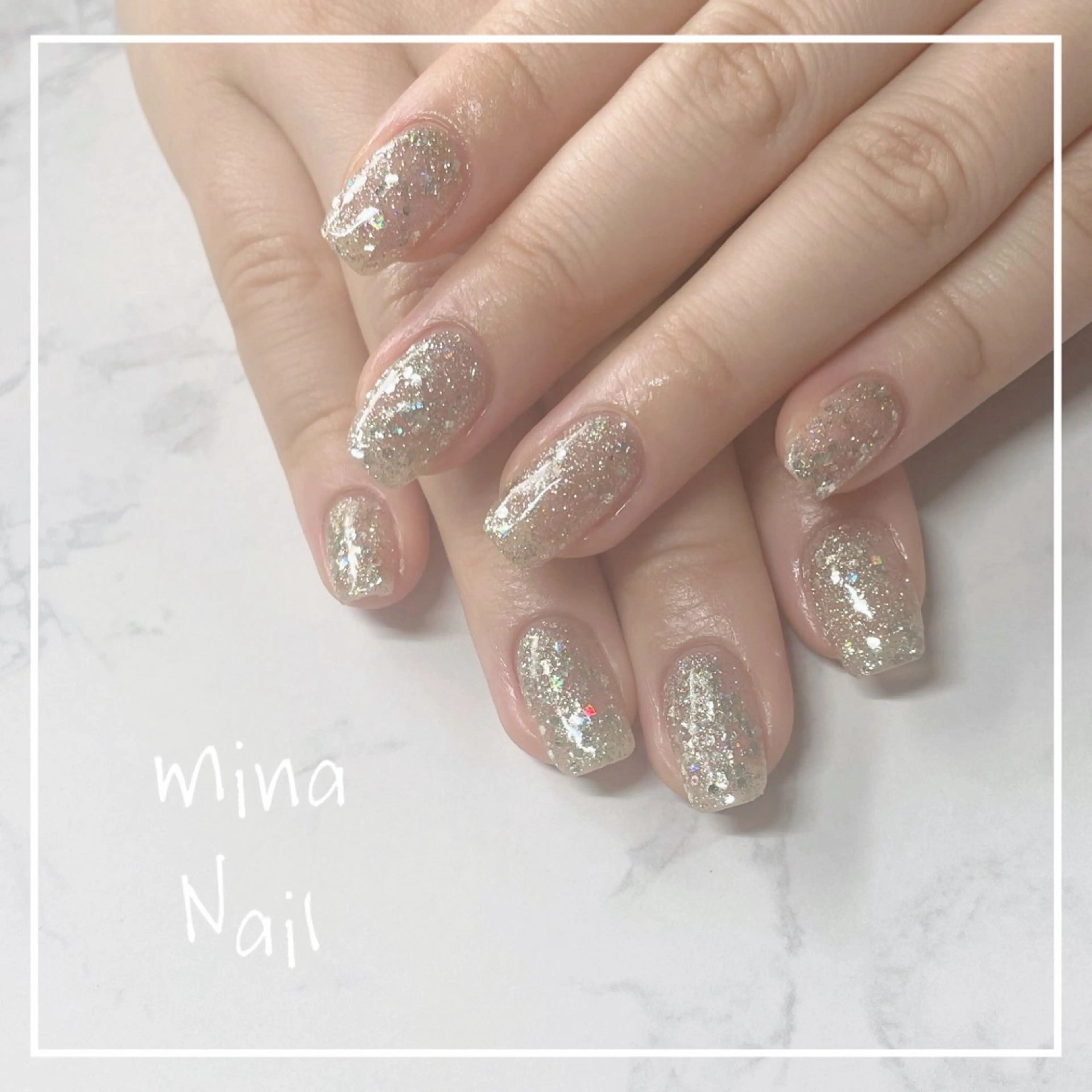 ネイル キラキラネイル ラメ(グリッター) mina Nailのネイルデザイン