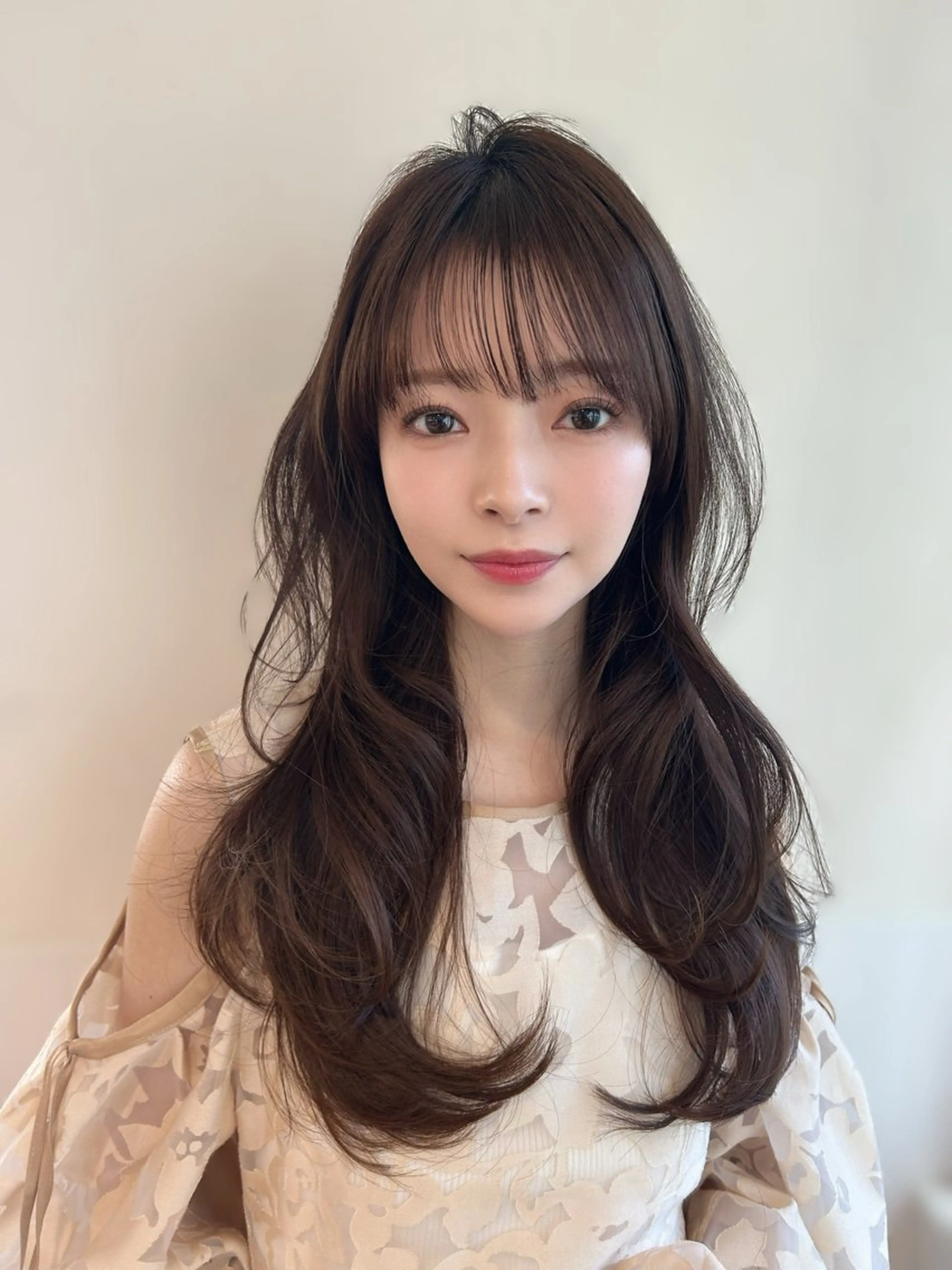 ロング カット ヘアカラー トリートメント 🎀大竹美侑／顔まわ りカット／レイヤーのヘアスタイル