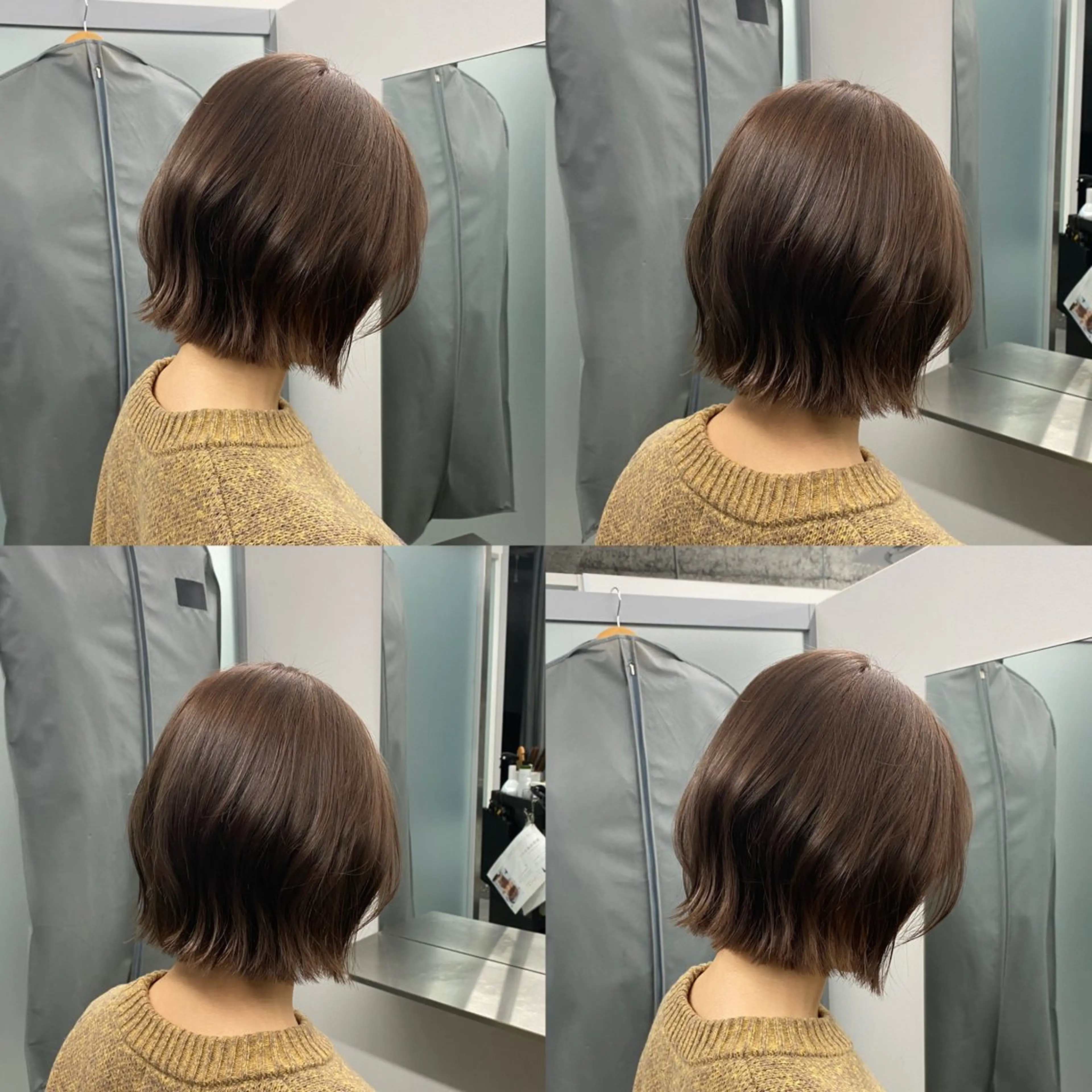 ショート カラー 韓国風ヘア 小顔カット カット ヘアカラー トリートメント 江坂トレンド韓国風 髪質改善shinoのヘアスタイル