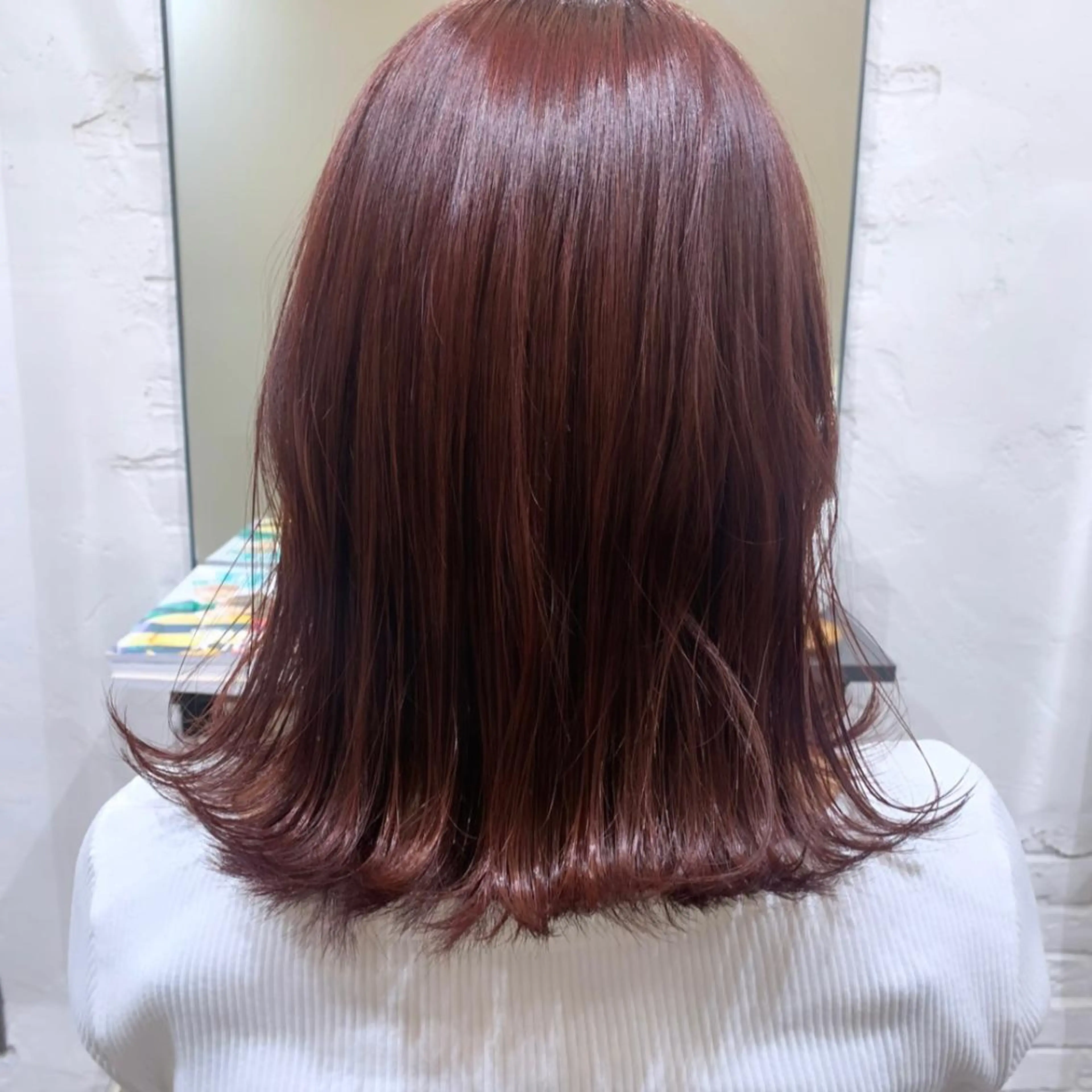 ミディアム カラー 濱本 新奈 / 髪質改善パーマのヘアスタイル