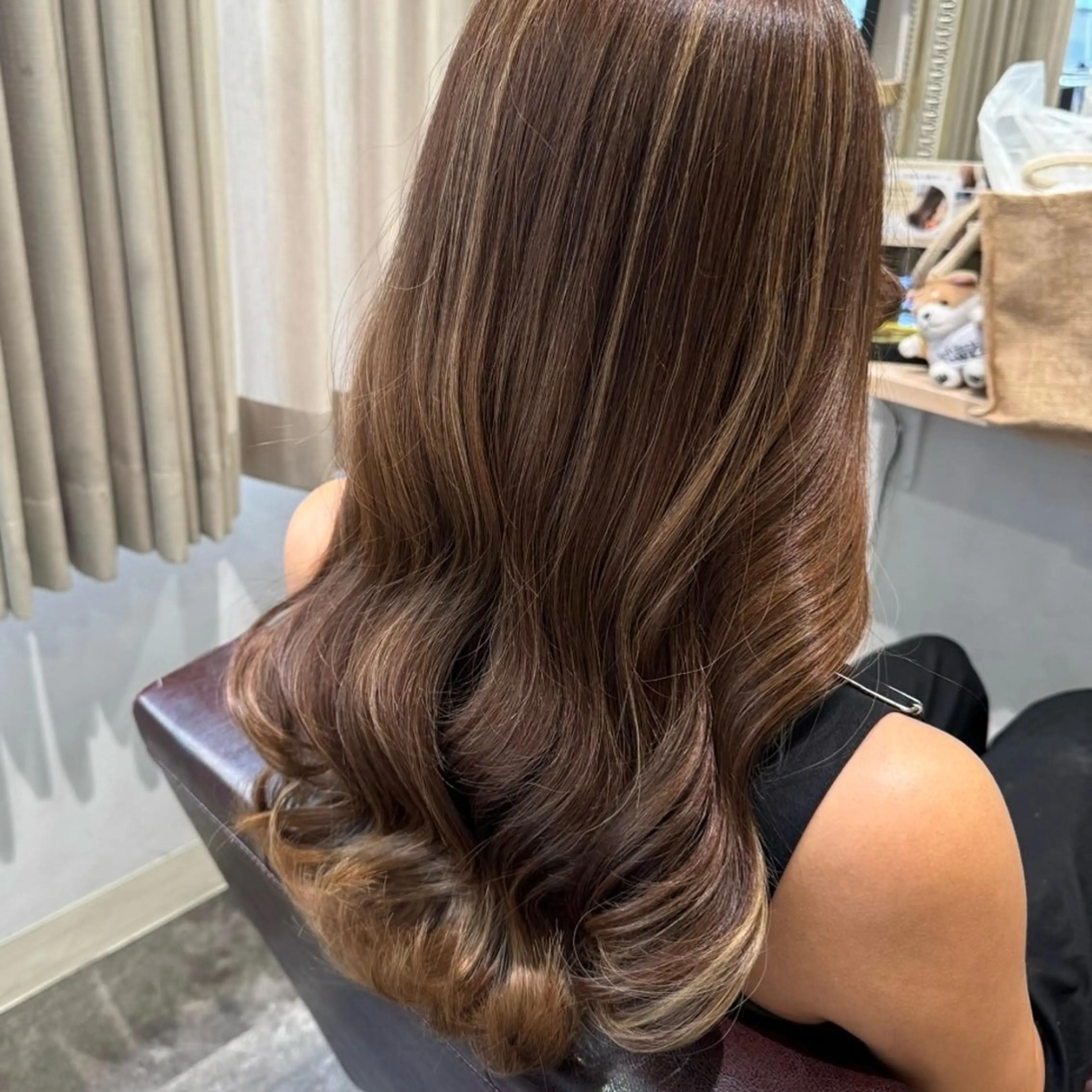ロング カラー ハイライトカラー ハイライト カット ヘアカラー トリートメント マエダルイ🌐 韓国ヘア🌐博多のヘアスタイル