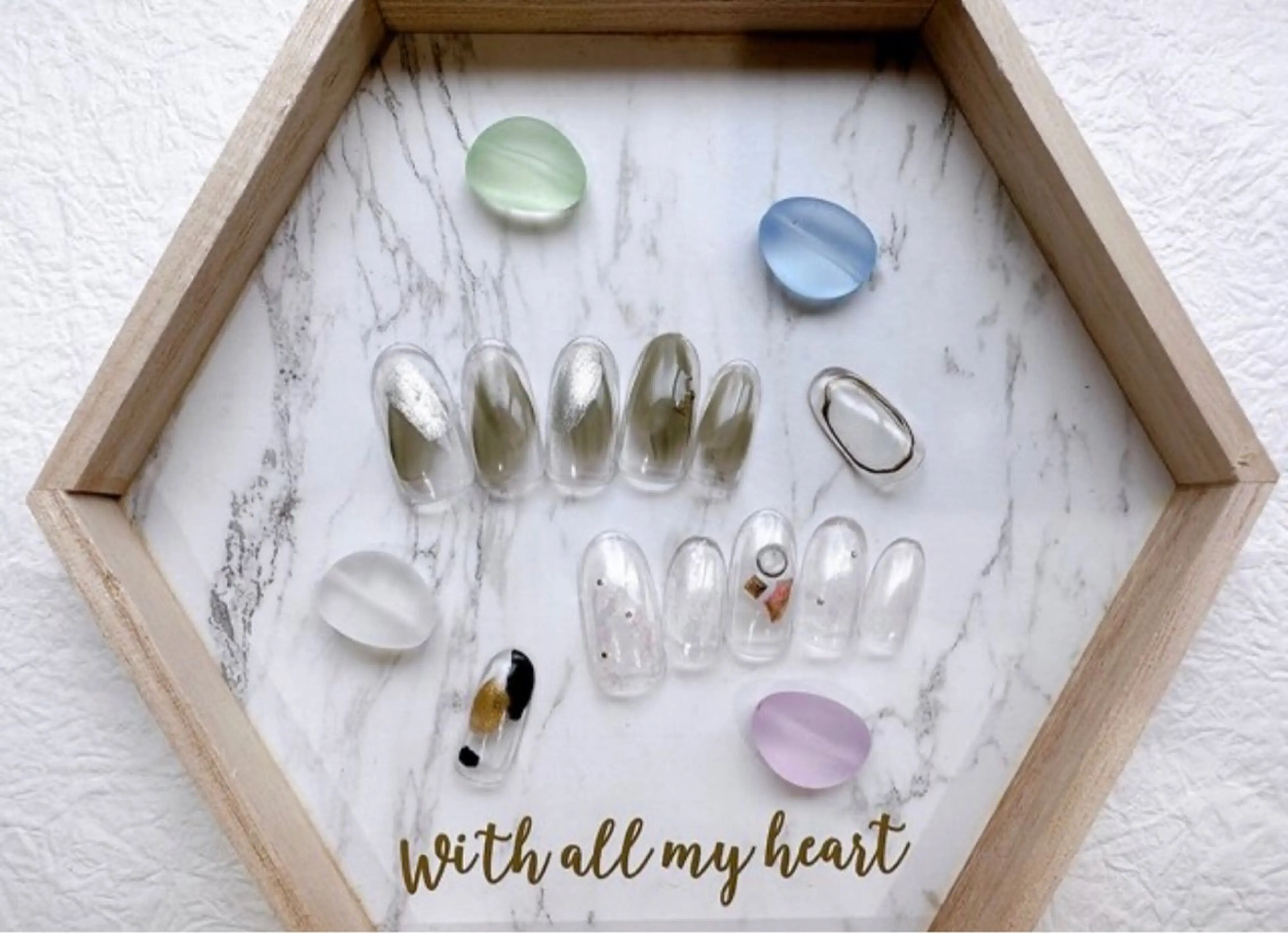 ハンド定額petitコース✨️ クリアなニュアンスデザイン30種類✨️カラーストーン変更無料【オフありの方はこちら】の写真