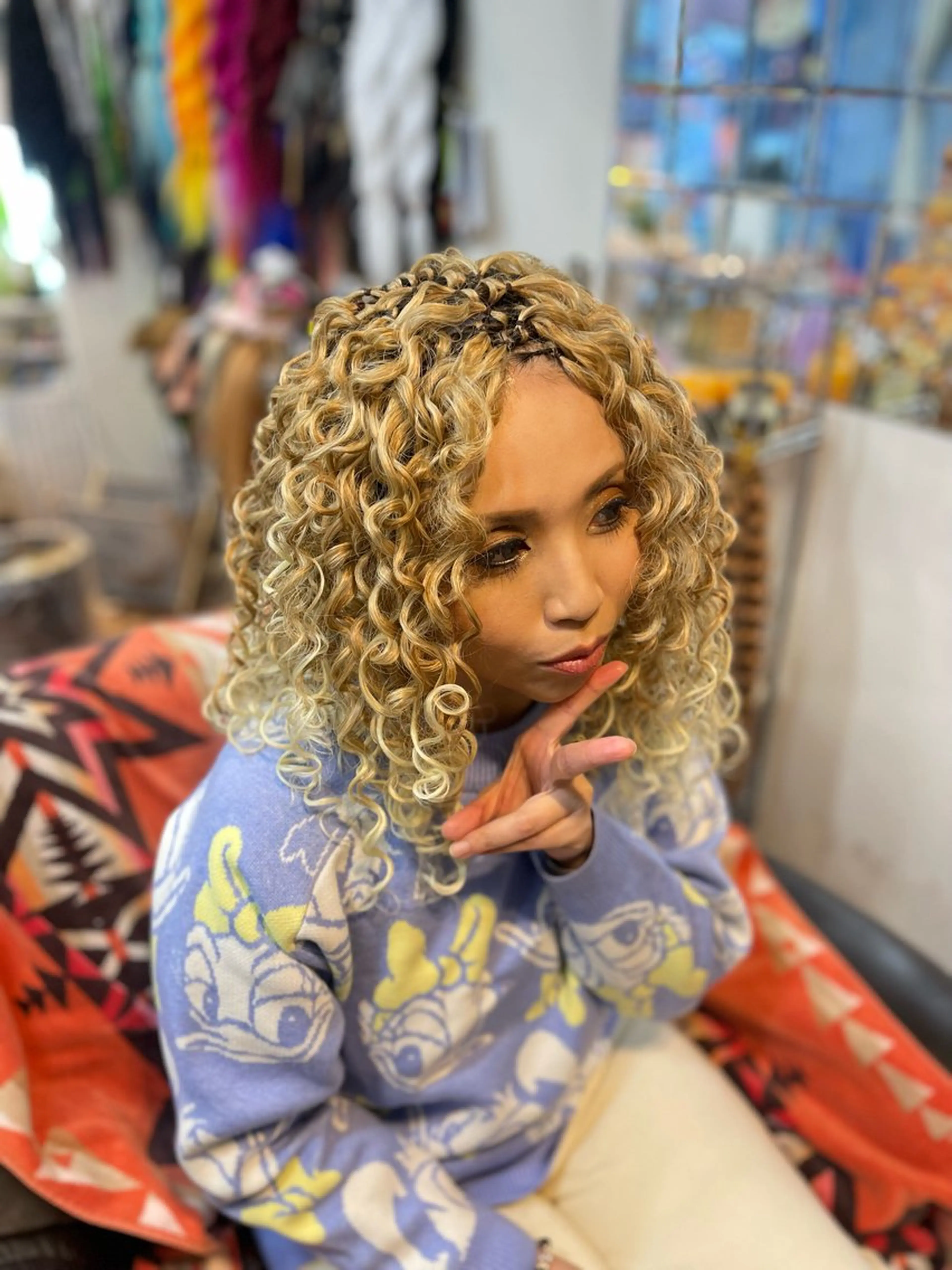 セミロング パーマ エクステ エクステ scamp所属・scamp⭐️ さくらのヘアスタイル