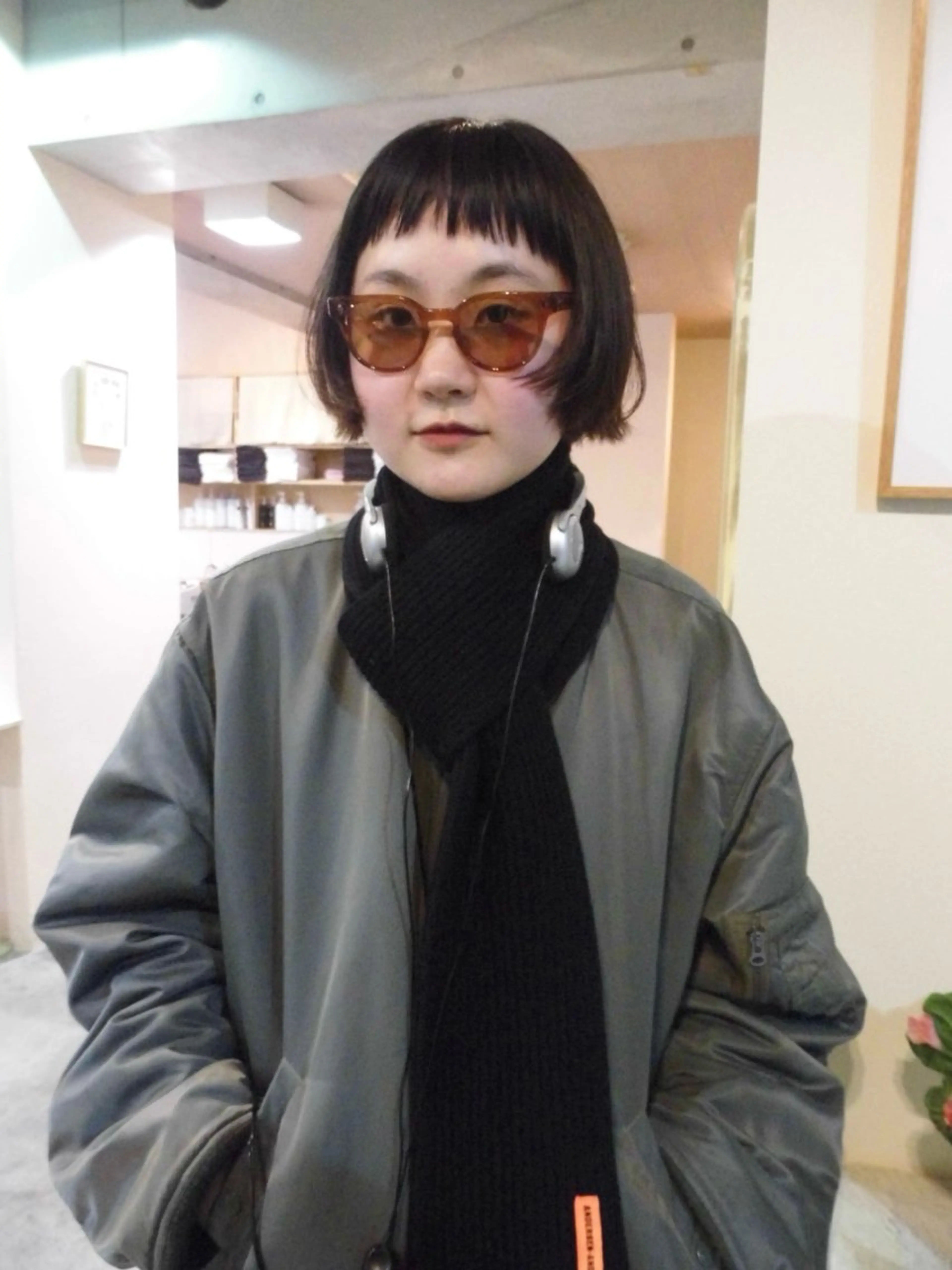 ショート ボブ レイヤーカット miumiu/恵比寿 カットモデル募集のヘアスタイル