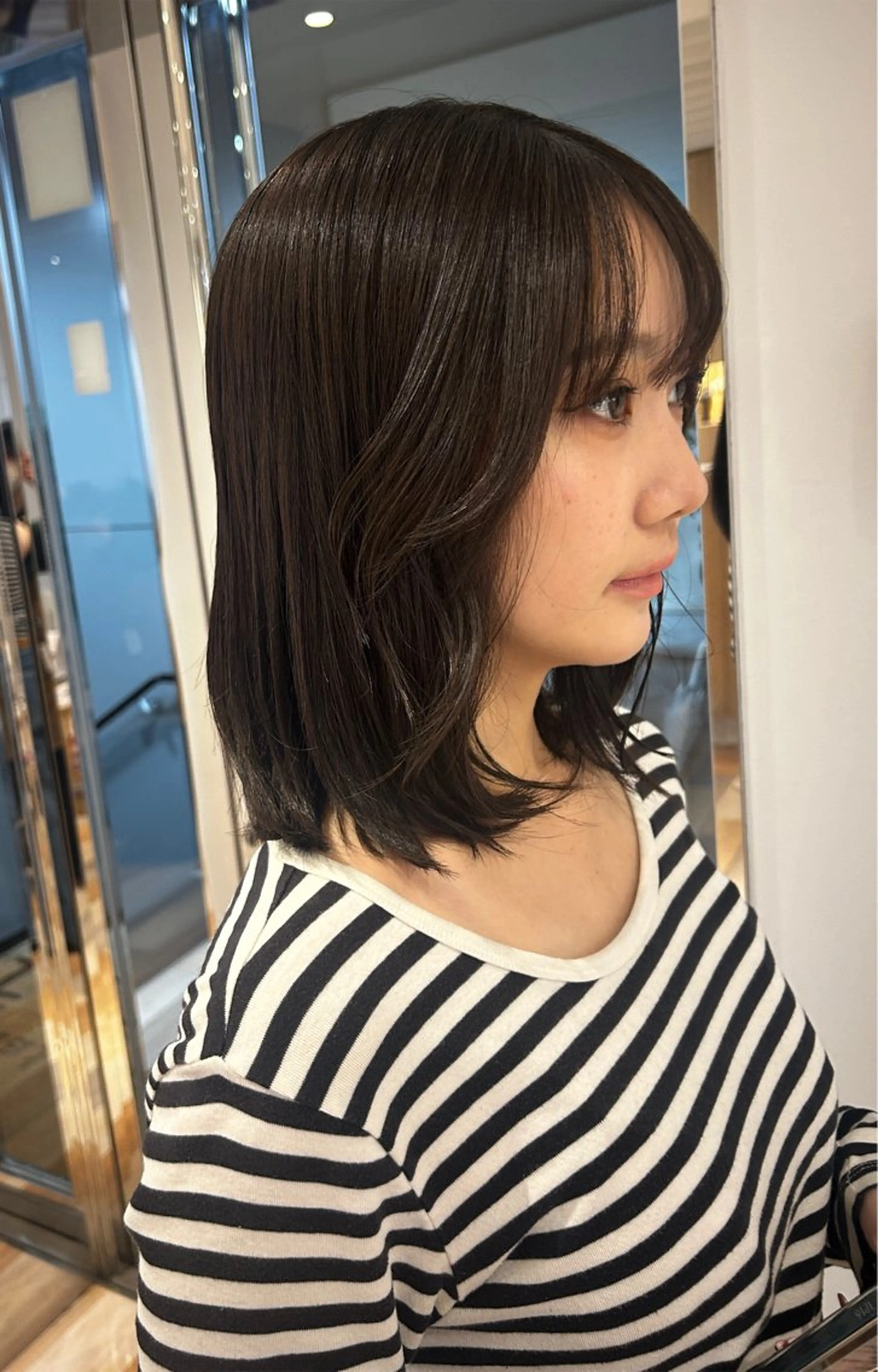 ミディアム 顔周りカット 田中 翔子のヘアスタイル