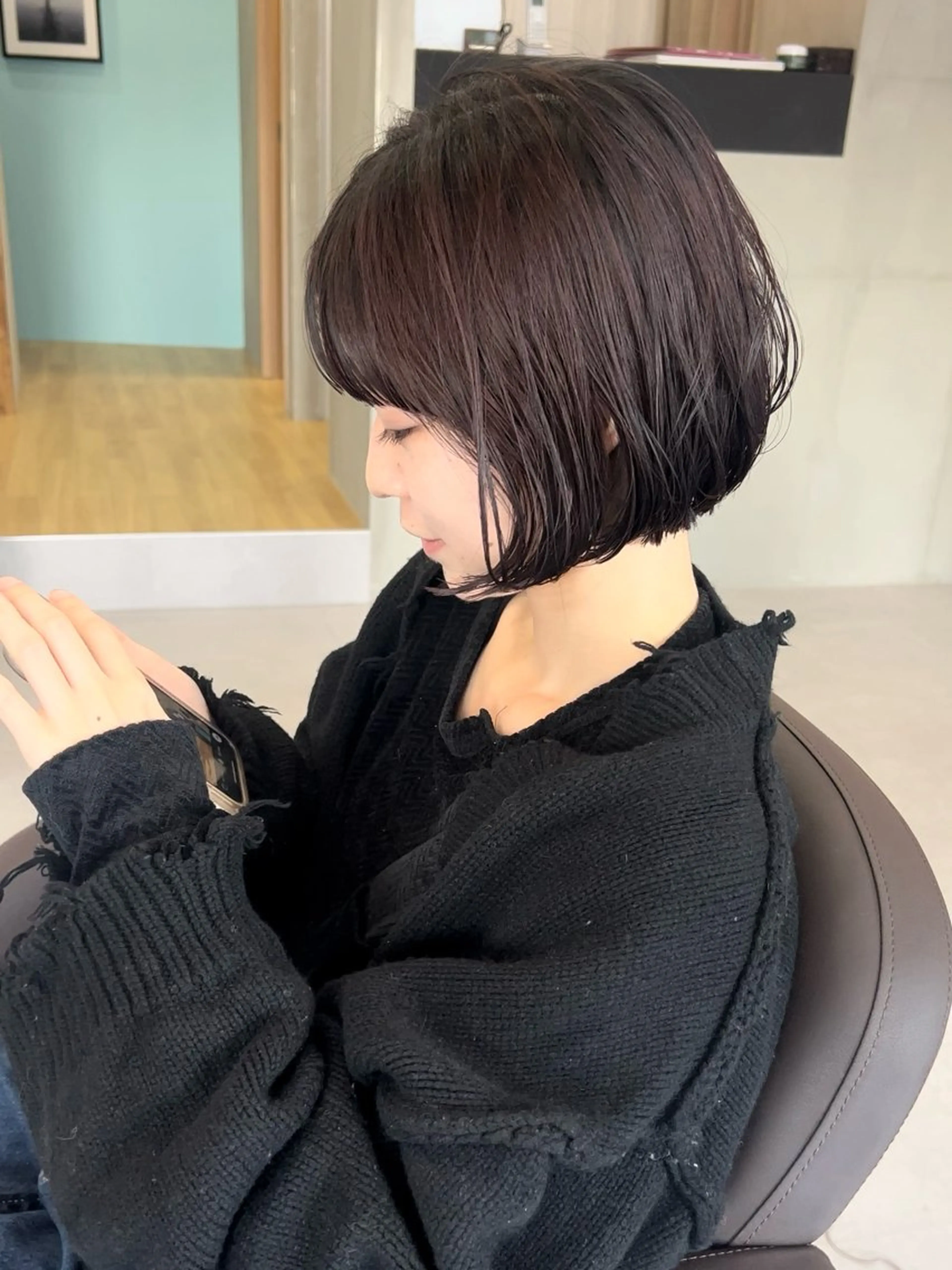 ショート ボブ 顔周りカット 似合わせカット 濱野 梨奈のヘアスタイル