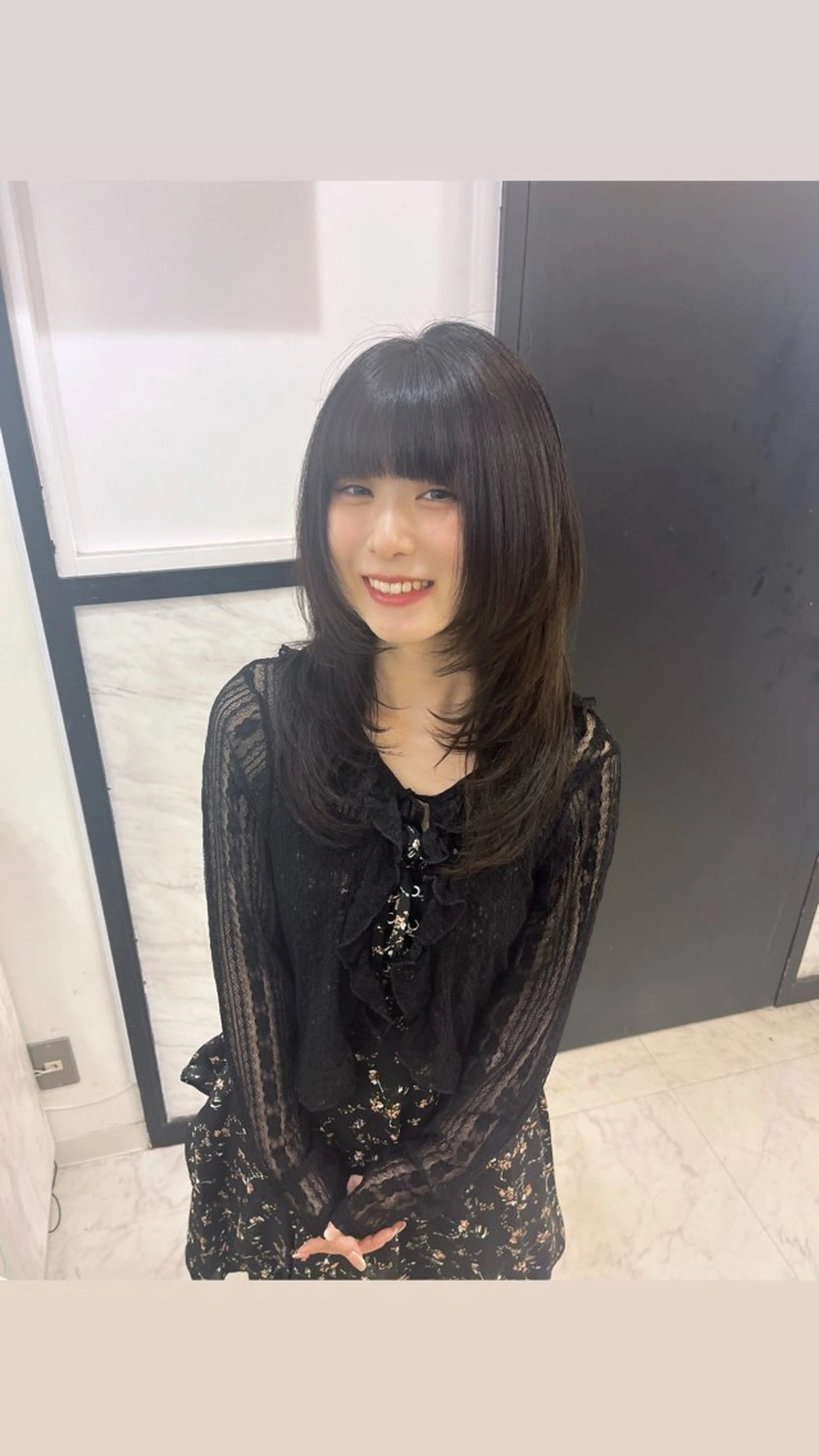 ロング カラー カット ヘアカラー トリートメント 髪質改善×韓国 レイヤー ひかるのヘアスタイル