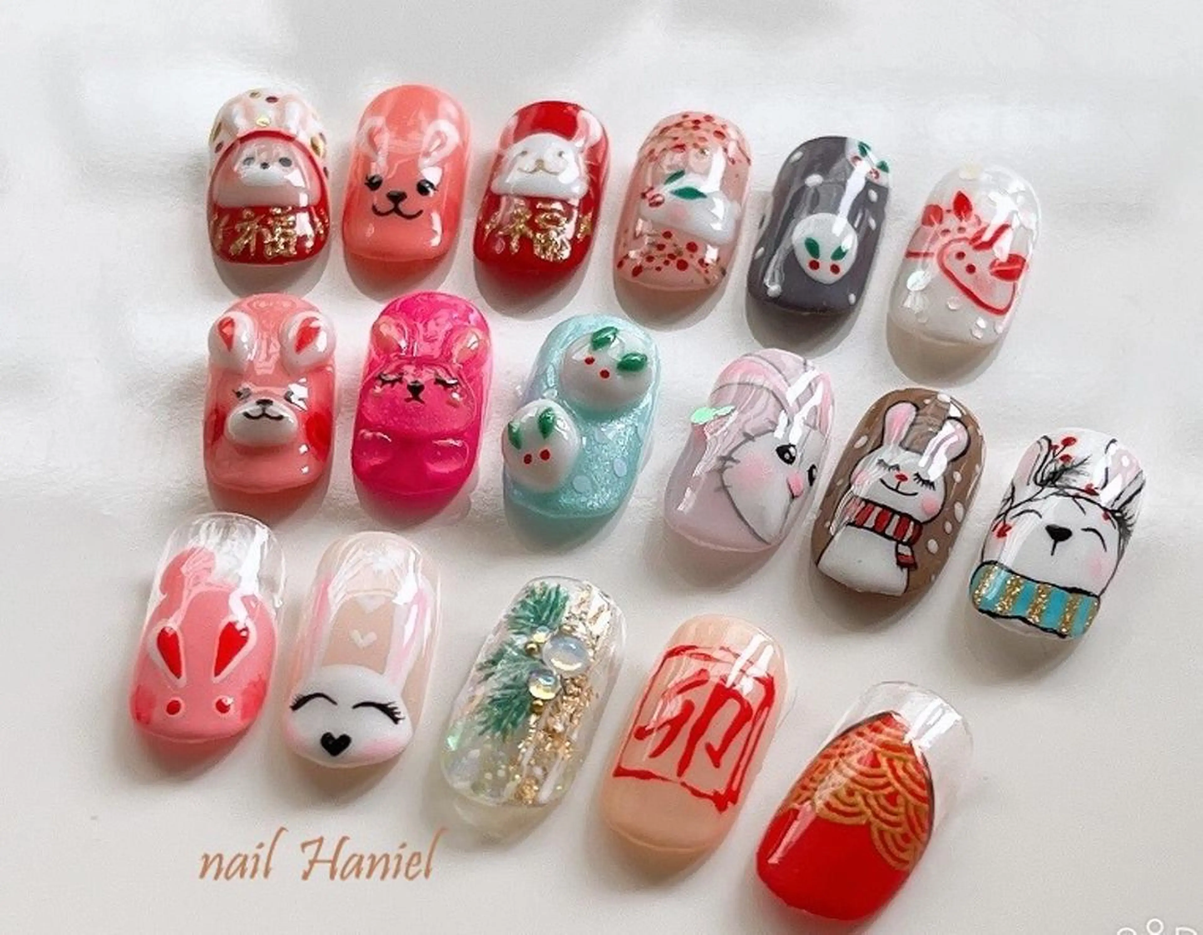 ネイル アートネイル ジェルネイル パラジェル nail Haniel所属・半蔵門サロンハニエル 魅神 ちよのネイルデザイン