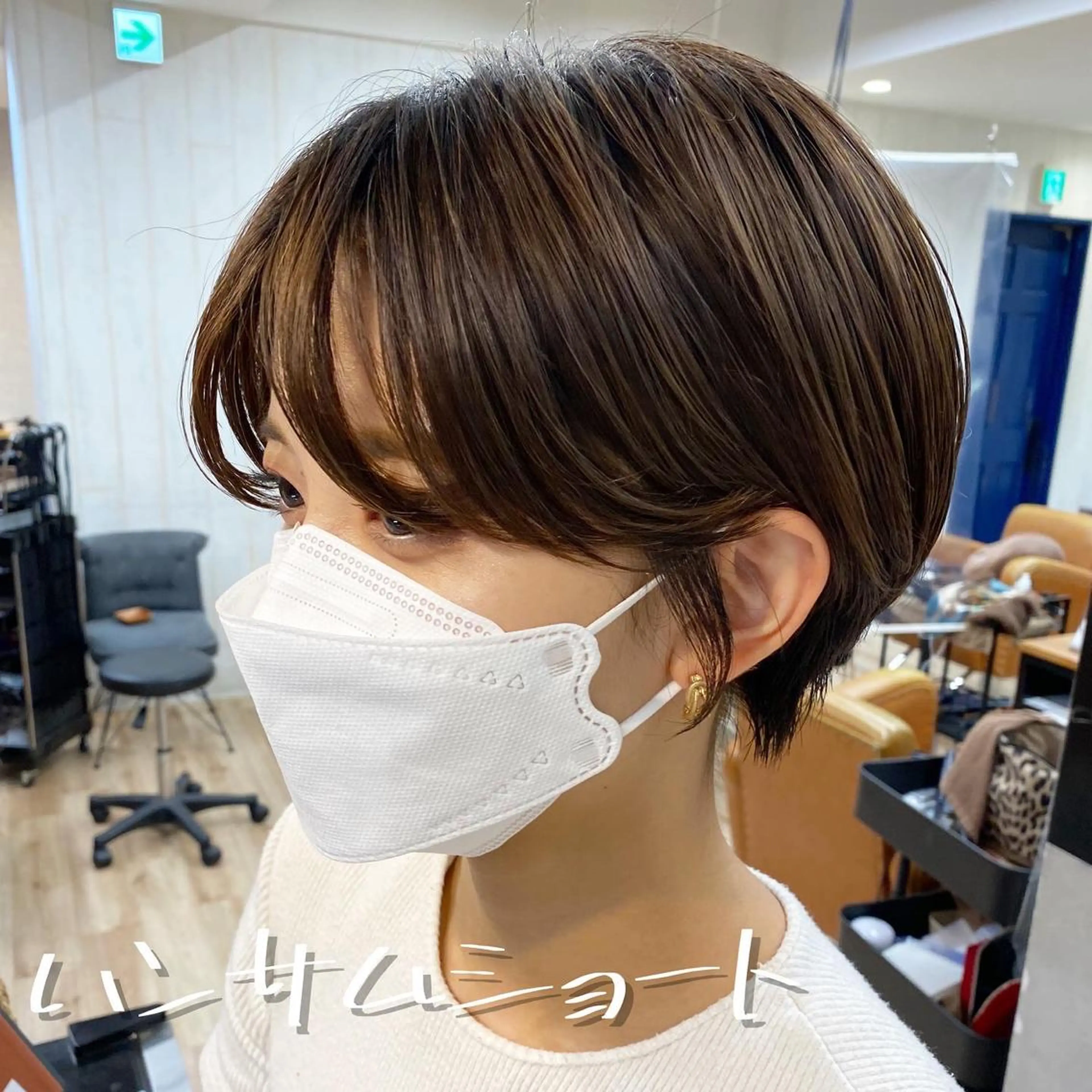 ショート カラー パーマ ヘアアレンジ Riposo.所属・✨似合わせカラー✨ 奈須晴香のヘアスタイル