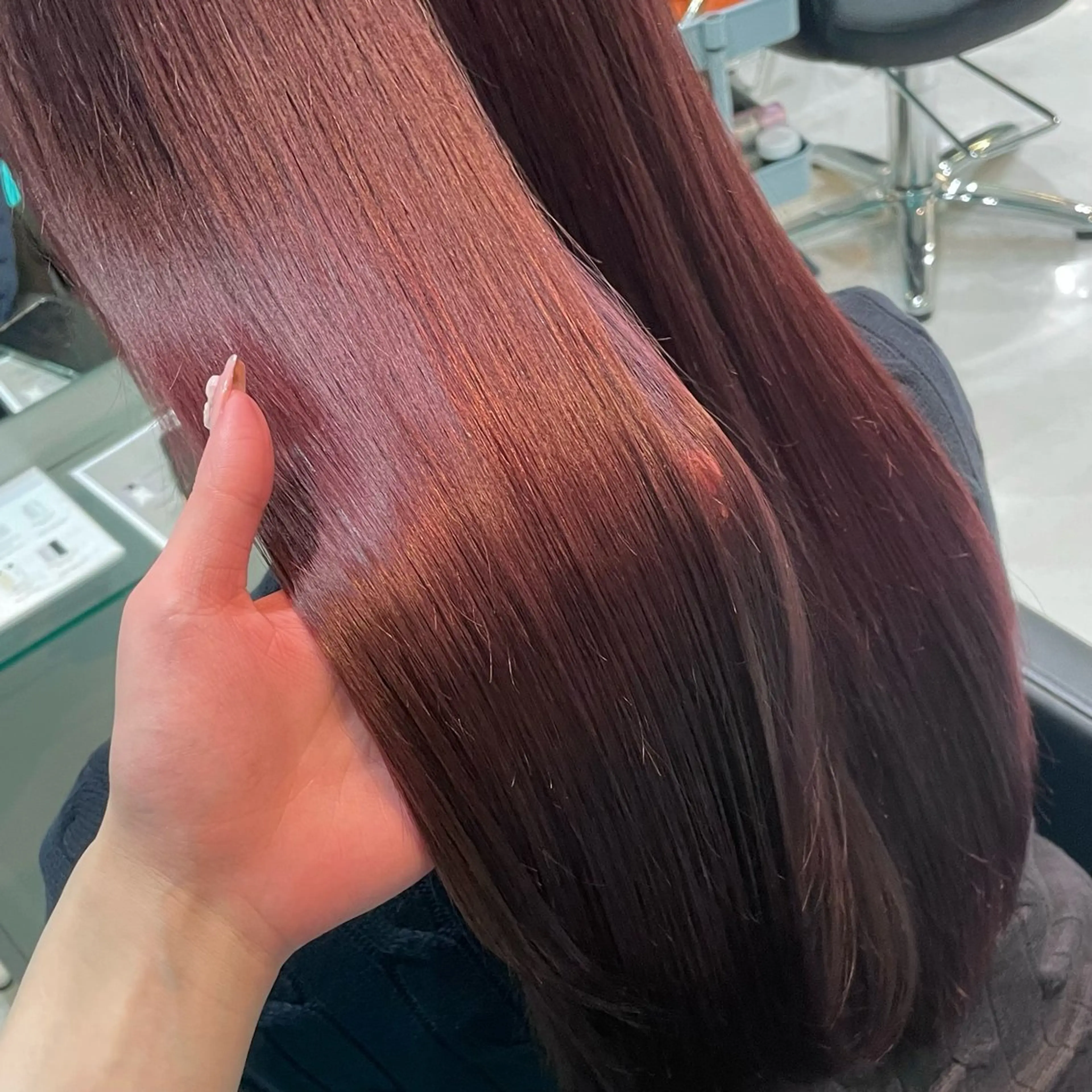ロング カラー ブラウンカラー ピンクカラー ピンクブラウン 艶/透明感 🫧カラーのヘアスタイル