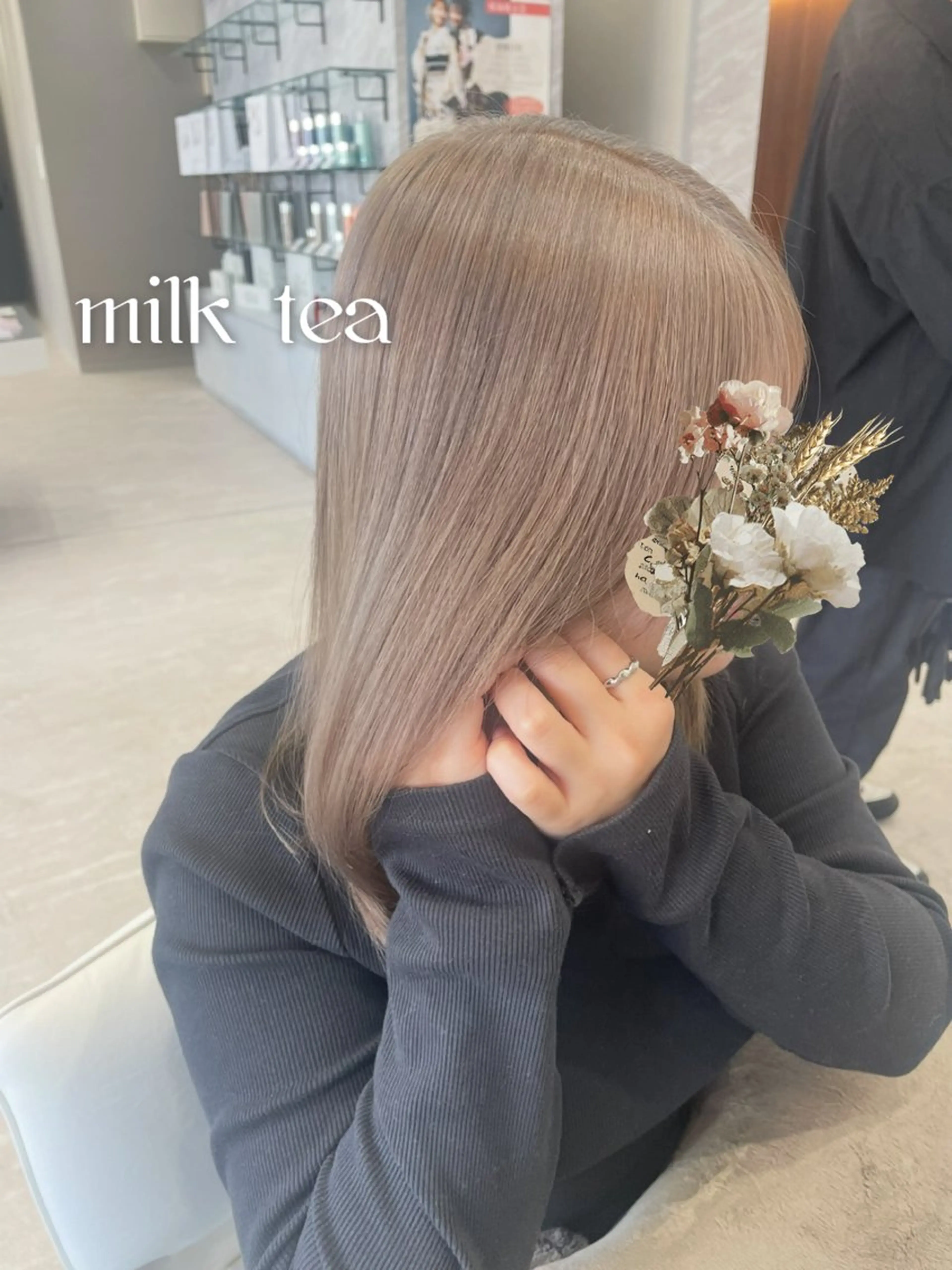 セミロング カラー ヘアカラー ハイトーン/髪質改善 RENA🦢🫧のヘアスタイル