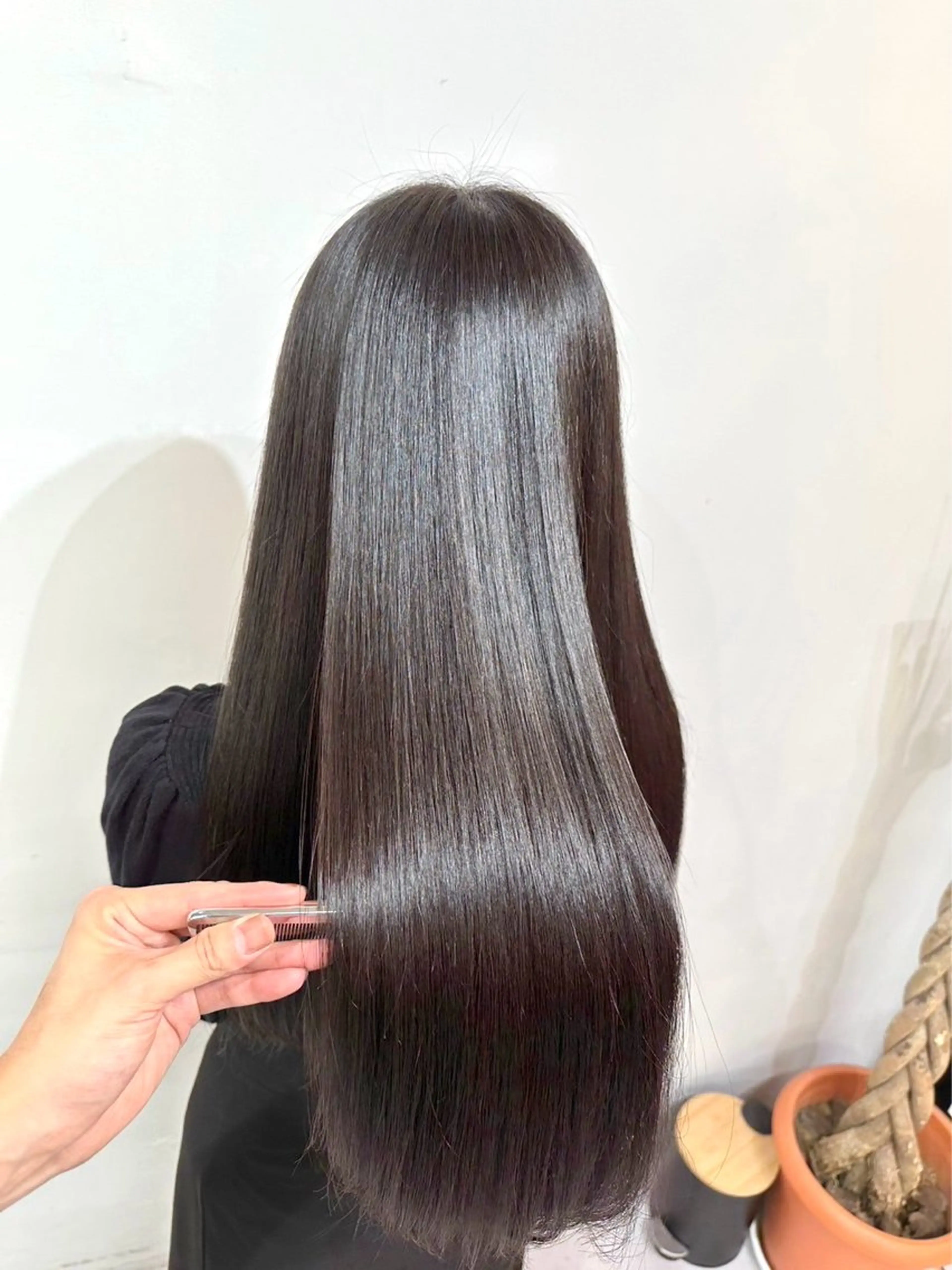 ロング カラー 髪質改善× ハイライト溝江のヘアスタイル