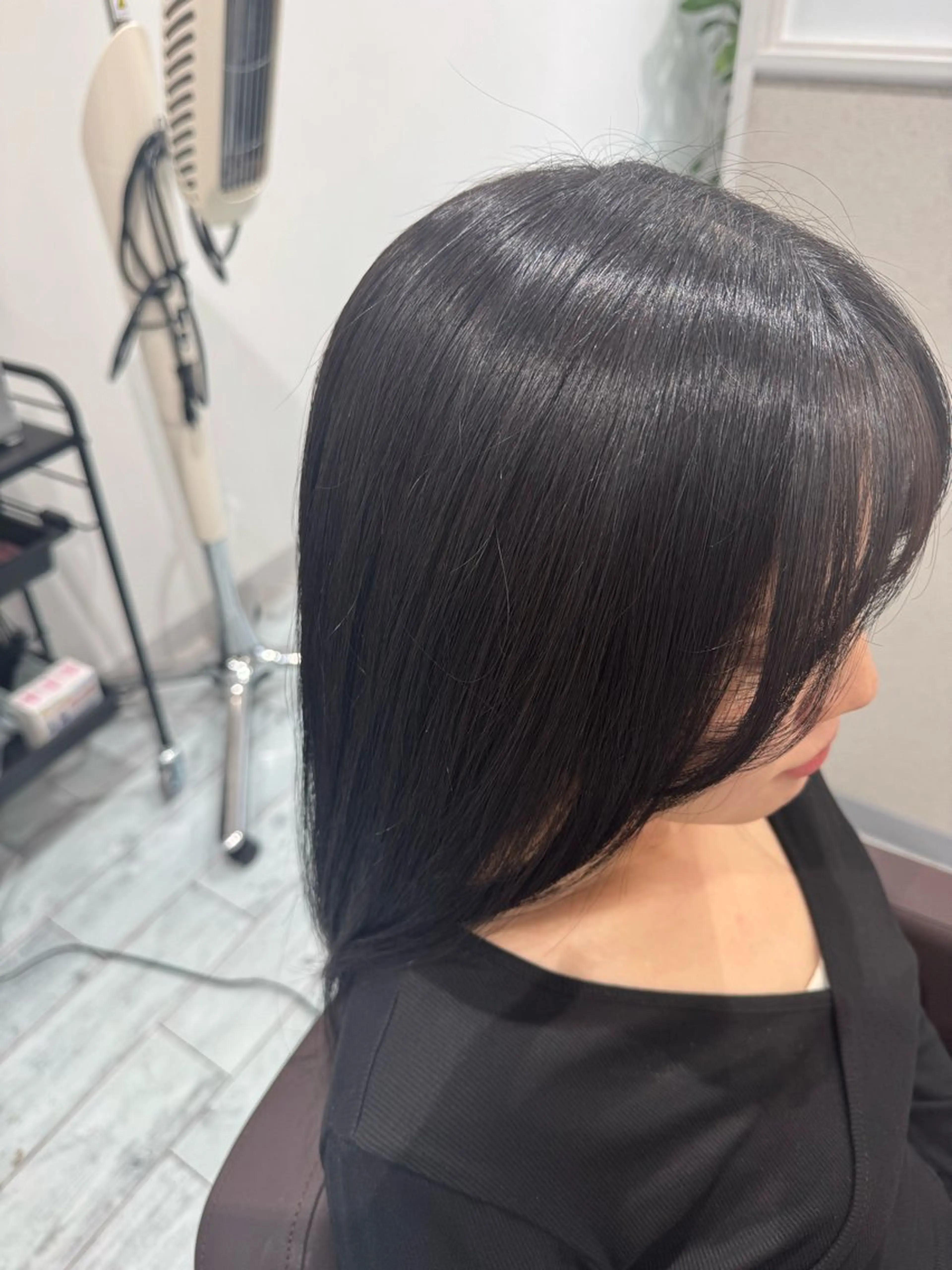 カラー 黒髪 ブルーカラー ブルーブラック ヘアカラー LALA by BREK 岐南店(BREK)所属・LALA ひなよのヘアスタイル