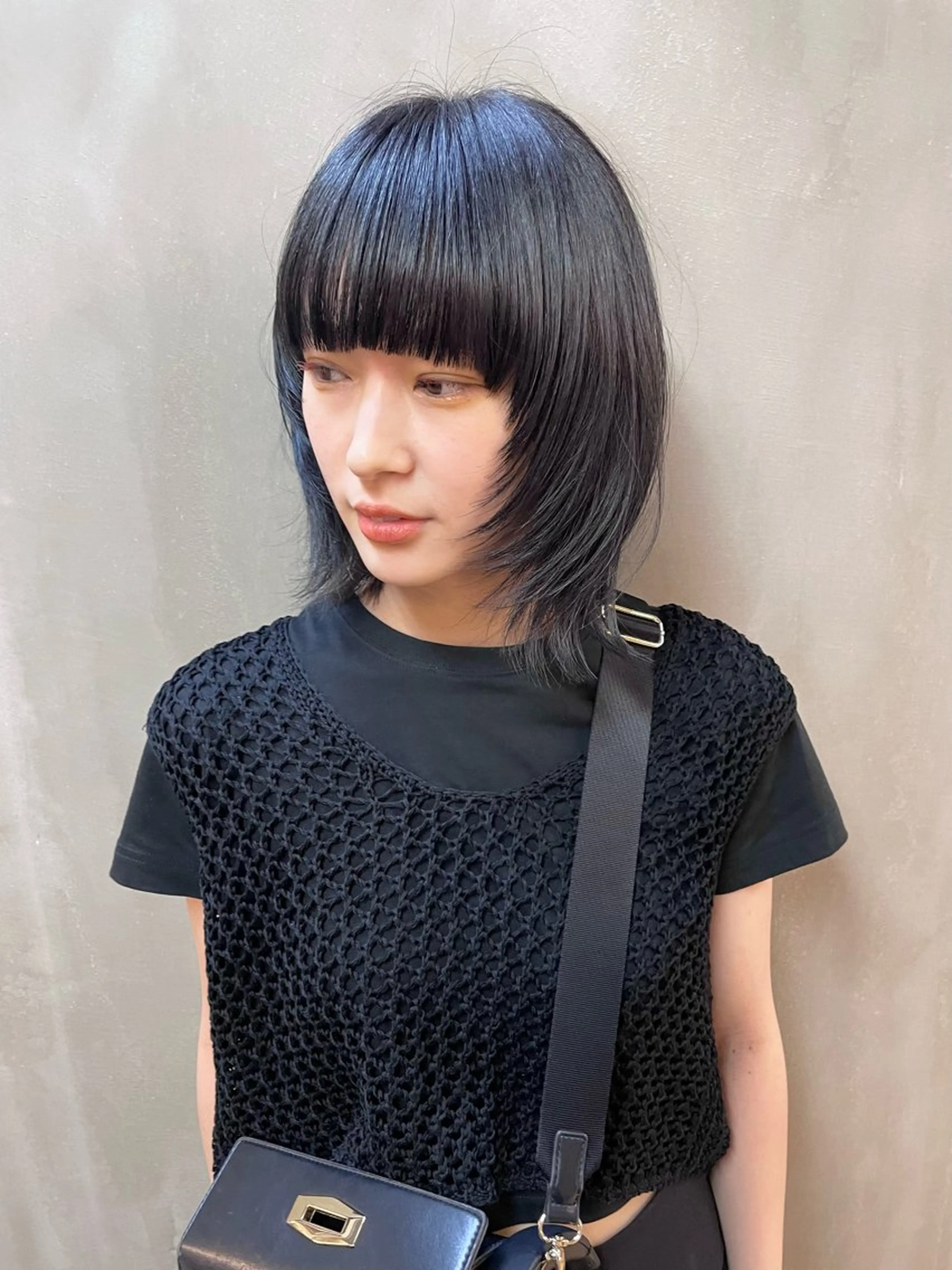 ミディアム カラー パーマ ヘアアレンジ メンズ ブルーカラー カット ヘアカラー トリートメント tatsumi/ボブ ウルフ/レイヤーのヘアスタイル