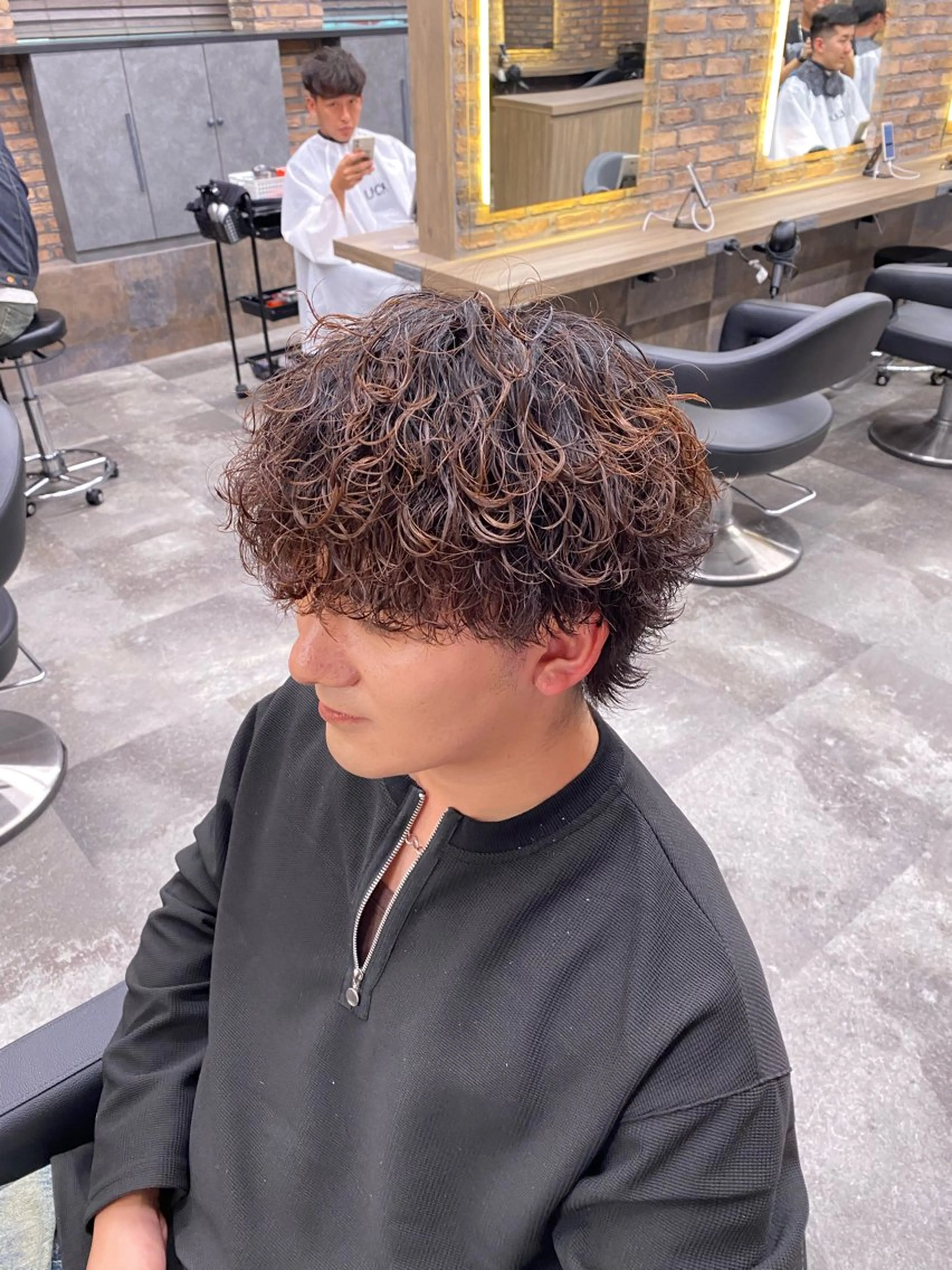 ショート メンズ カット パーマ ヘッドスパ メンズ特化 水口湧太のヘアスタイル