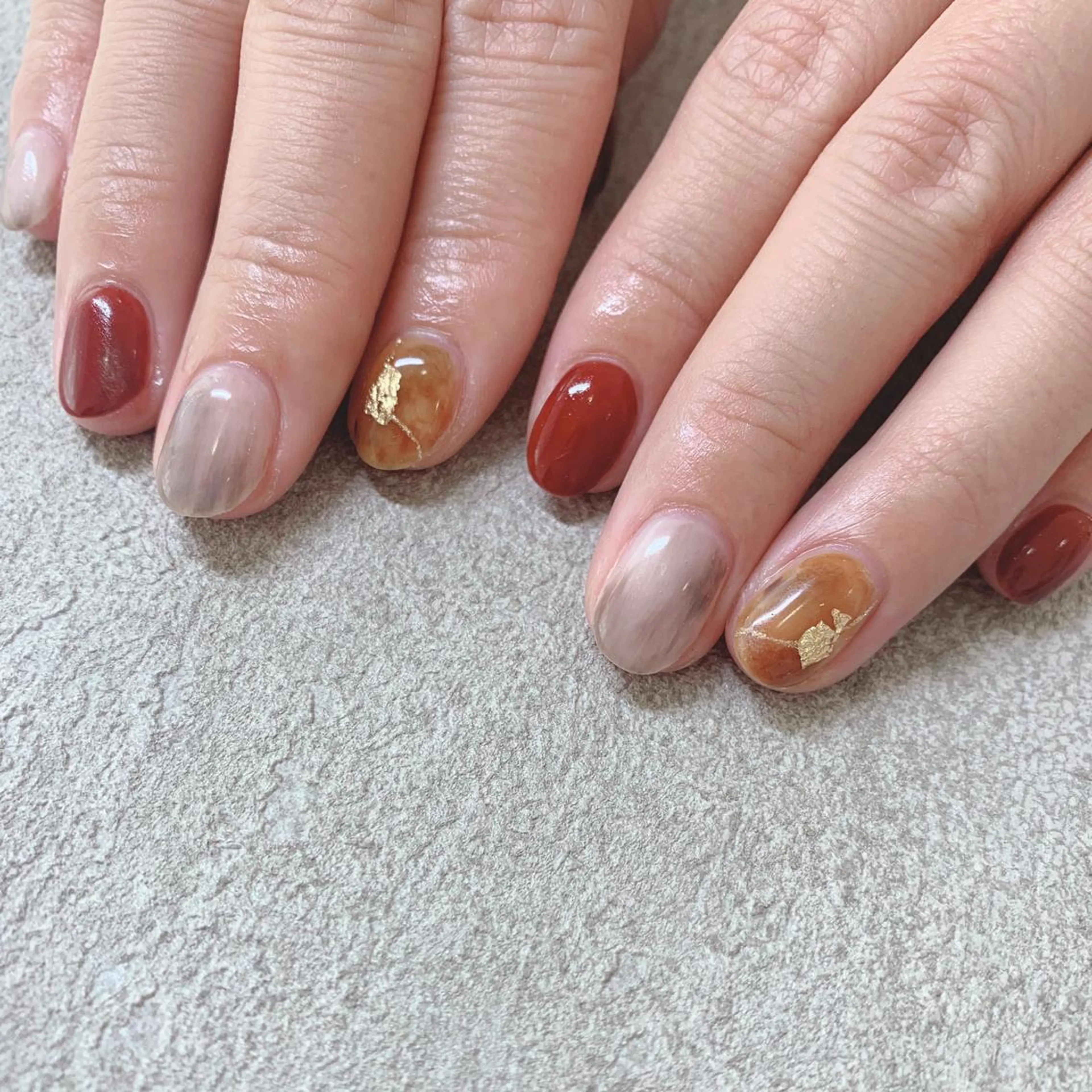 カラー ネイル ハンドネイル Cozy_ ilumのネイルデザイン