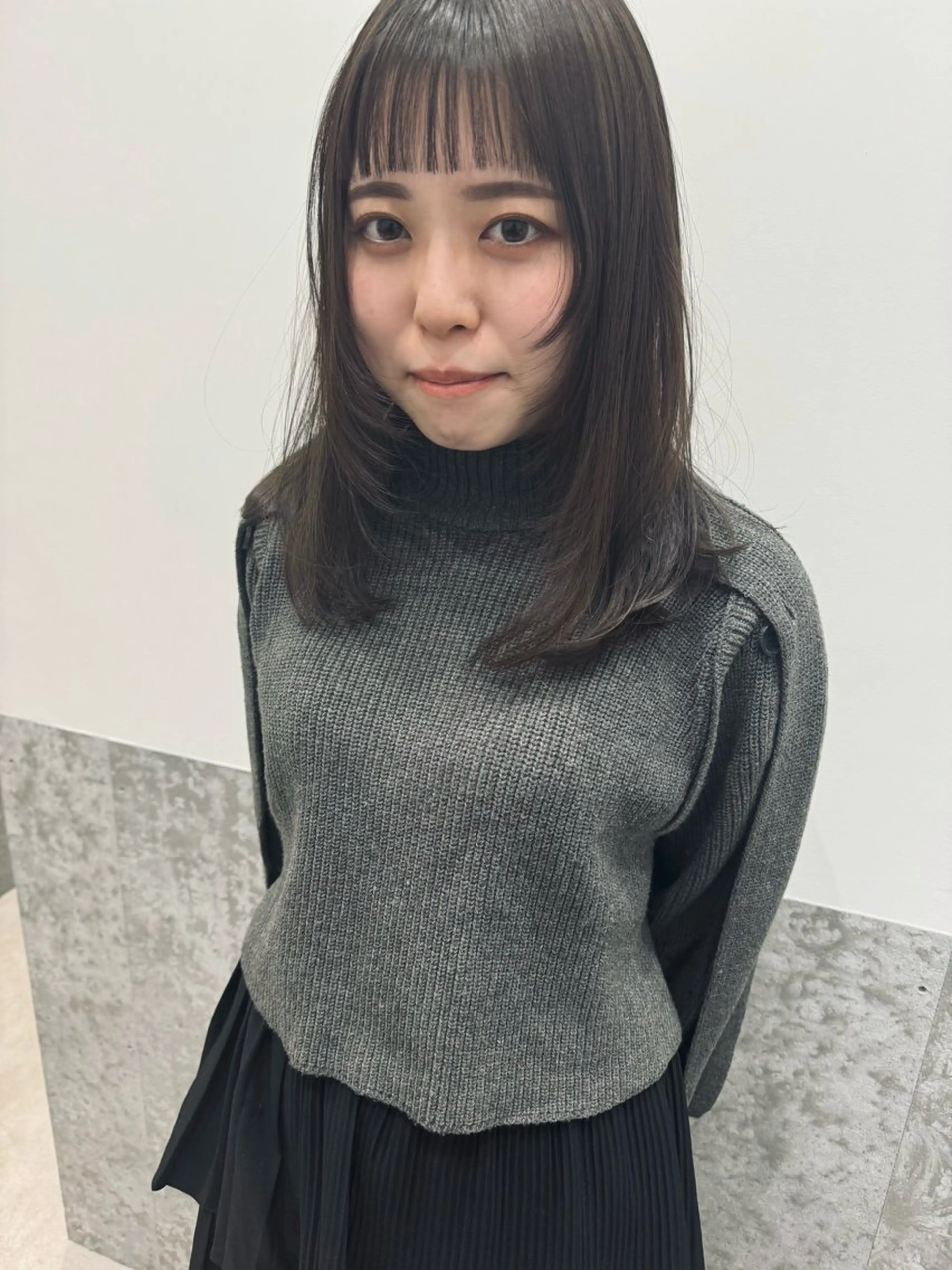 ミディアム カラー カット ヘアカラー トリートメント センスをお届けします 大谷将生INFPのヘアスタイル
