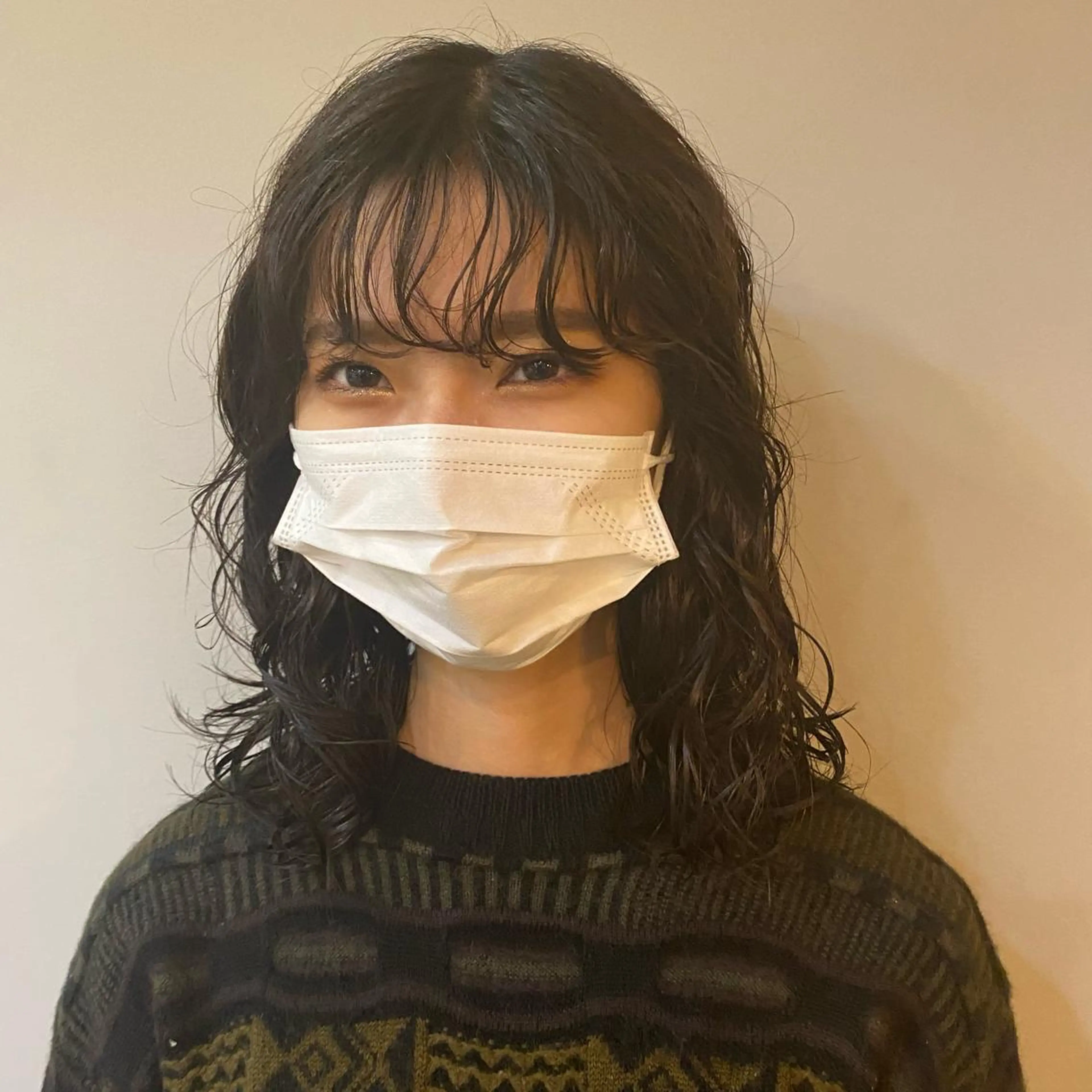 ミディアム パーマ カット ヘアカラー トリートメント 店長　ショート& パーマ　坂本のヘアスタイル