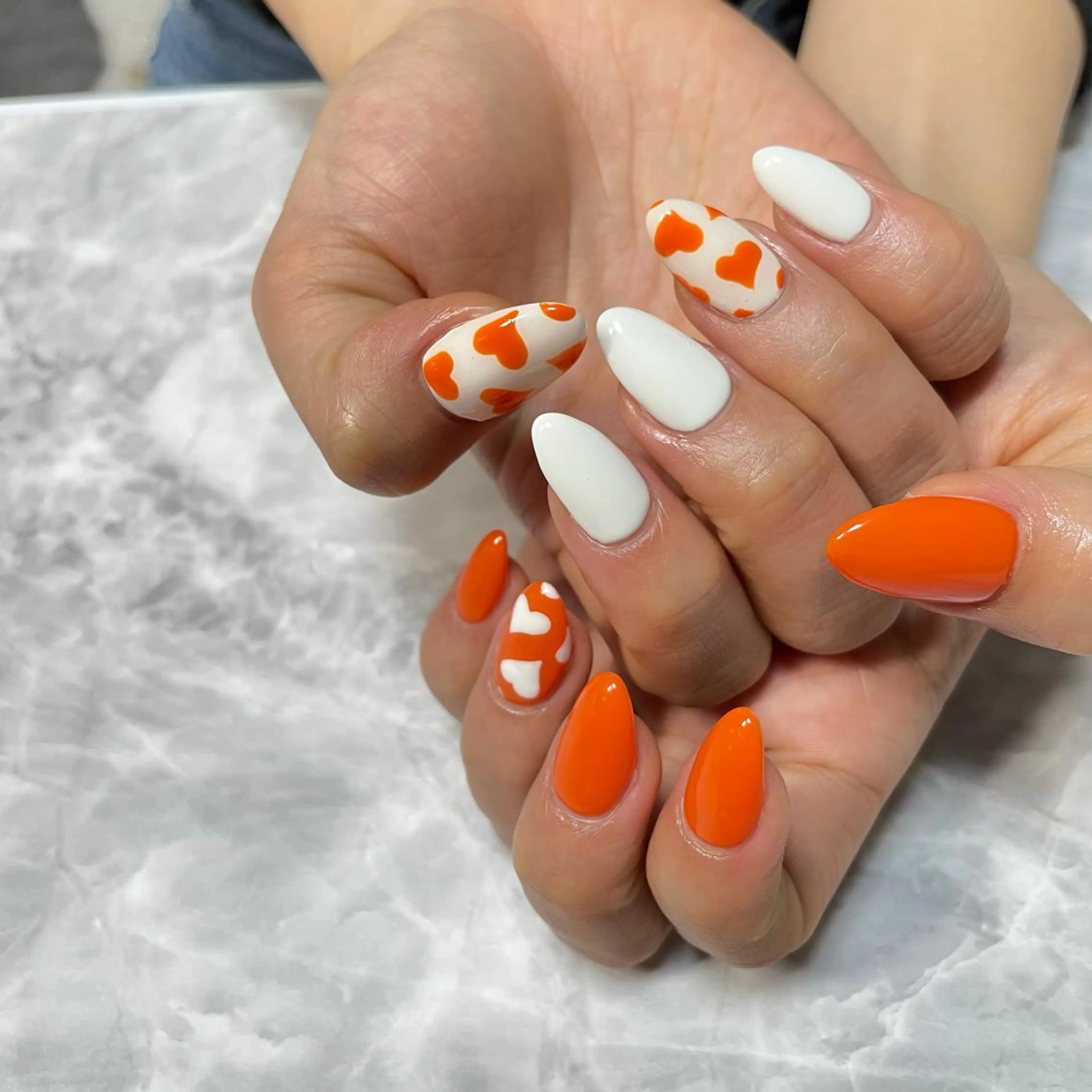 ネイル ハート ハンドネイル Aleum所属・Nail Salon Aleumのネイルデザイン