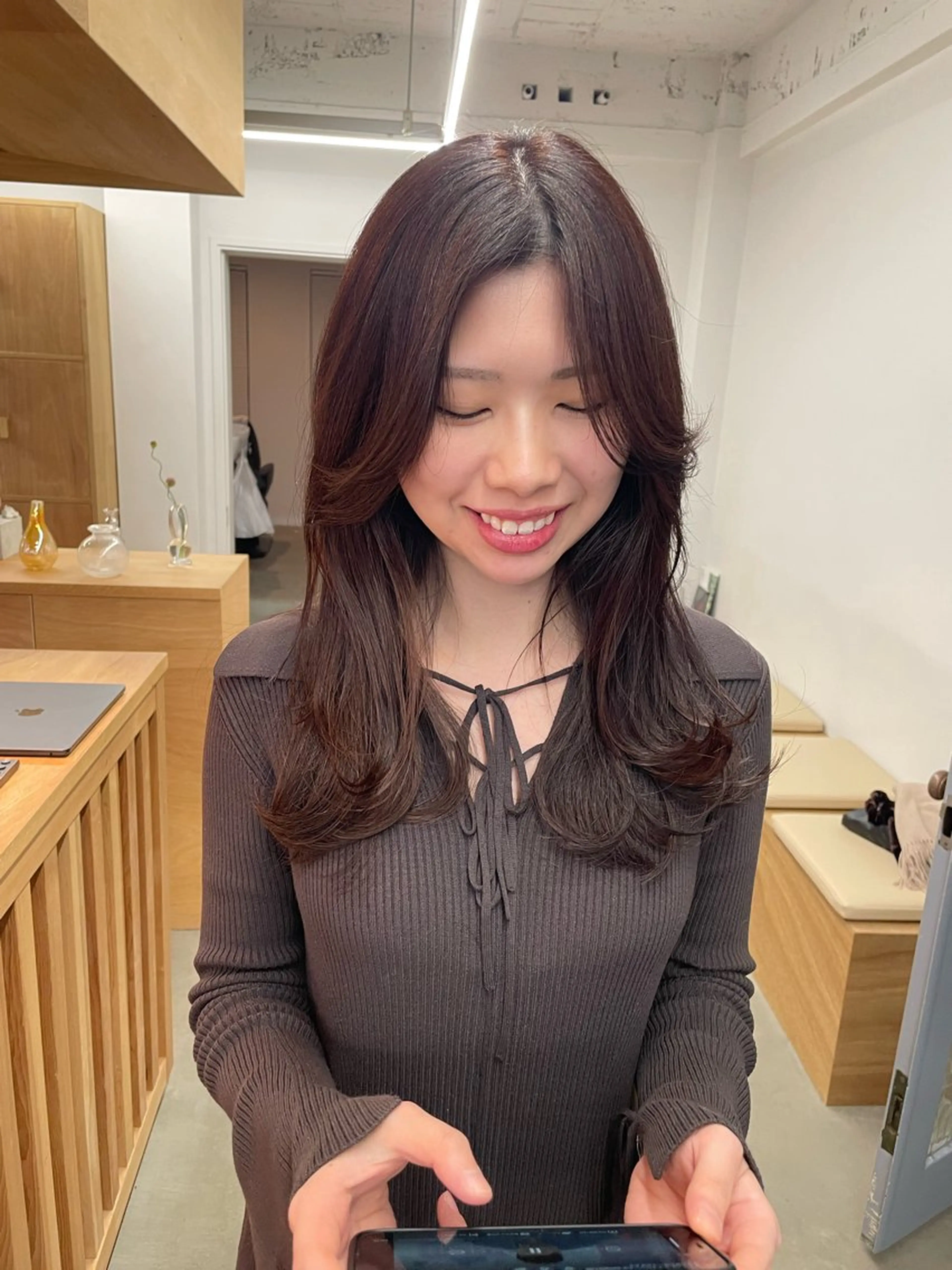 オススメ🪽似合わせカット+カラー+内部補修3stepトリートメントの写真