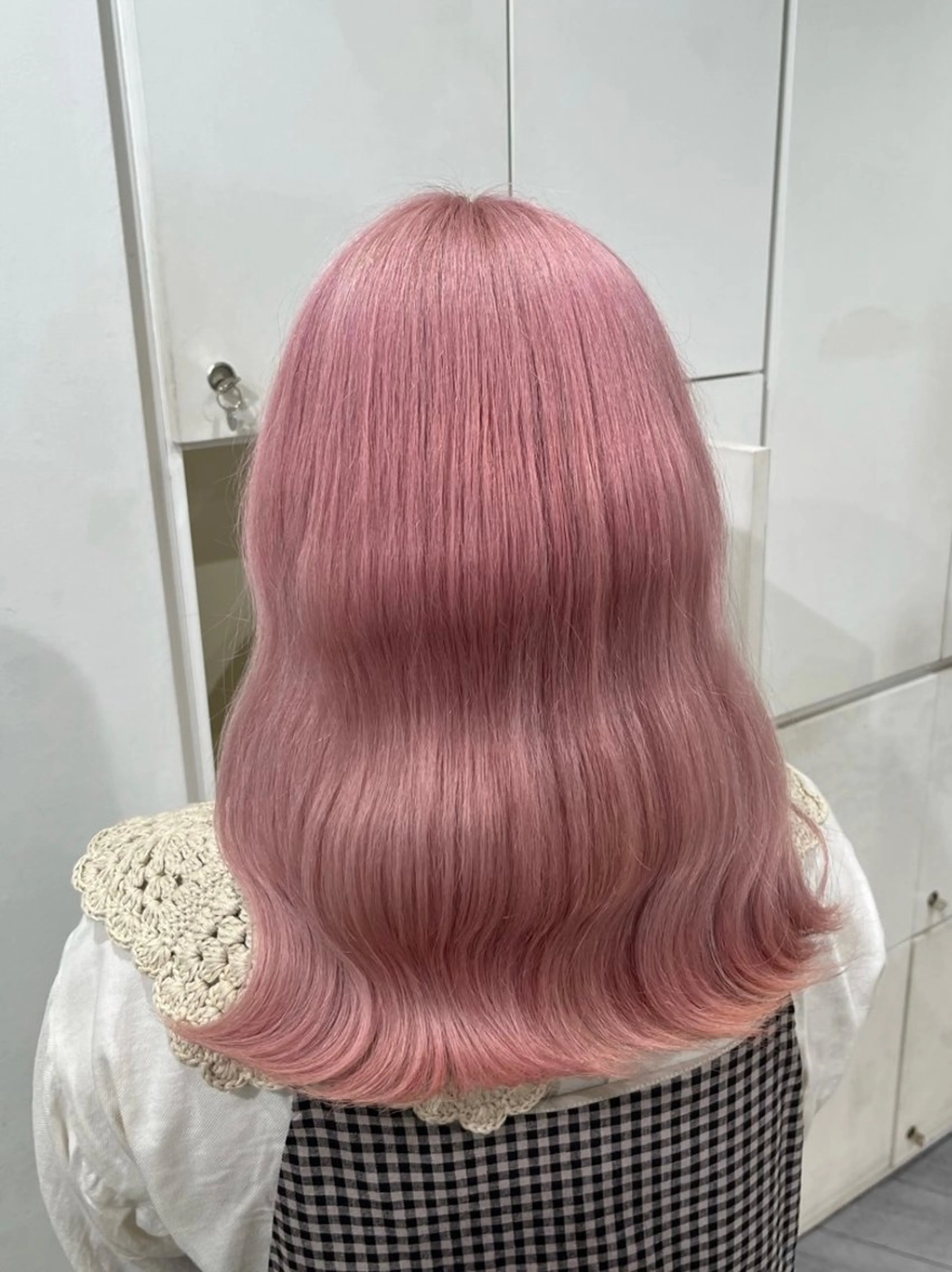 ロング カラー ピンクカラー ヘアカラー 🤎HAZUKI🤎 ハイトーン✨エクステのヘアスタイル